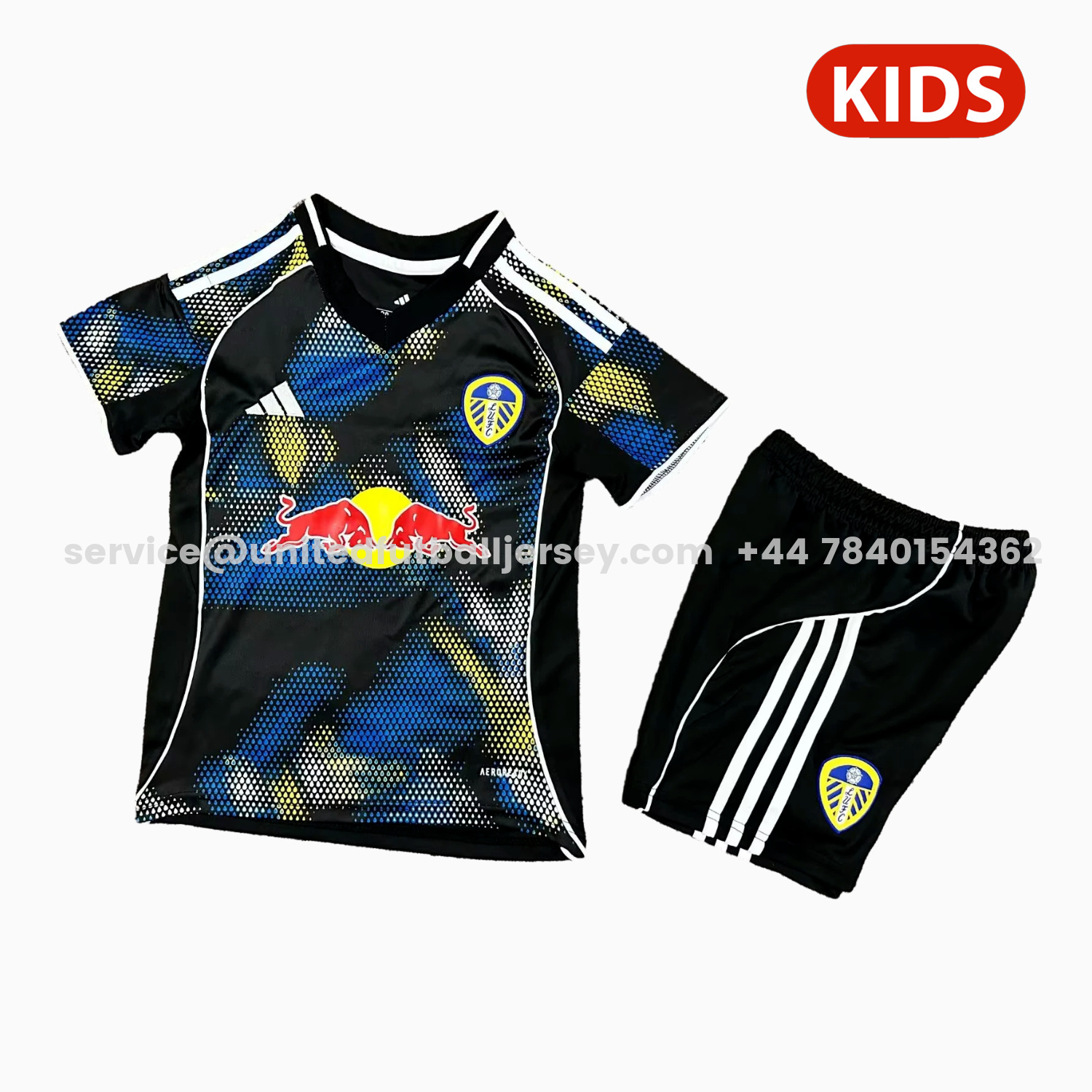 unitedfutballjersey-Leeds United 25-26 Third Kids Kit
