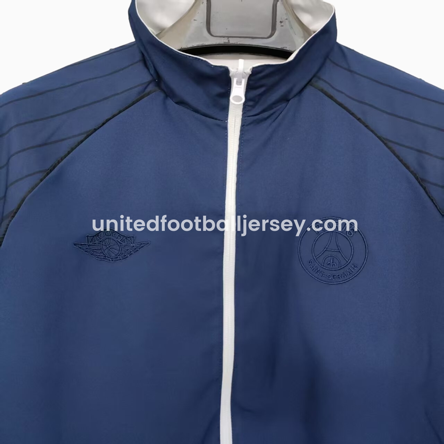 unitedfutballjersey-Paris Saint-Germain PSG 24-25 Wings Double Sided Reversible Windbreaker - White & Blue