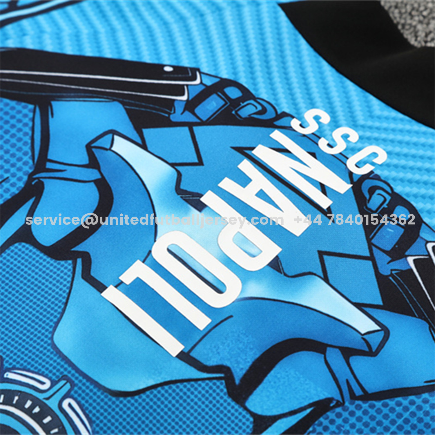 unitedfutballjersey-Napoli 25-26 Kids Long Sleeve Training Set - Blue Mecha Top & Black Pants