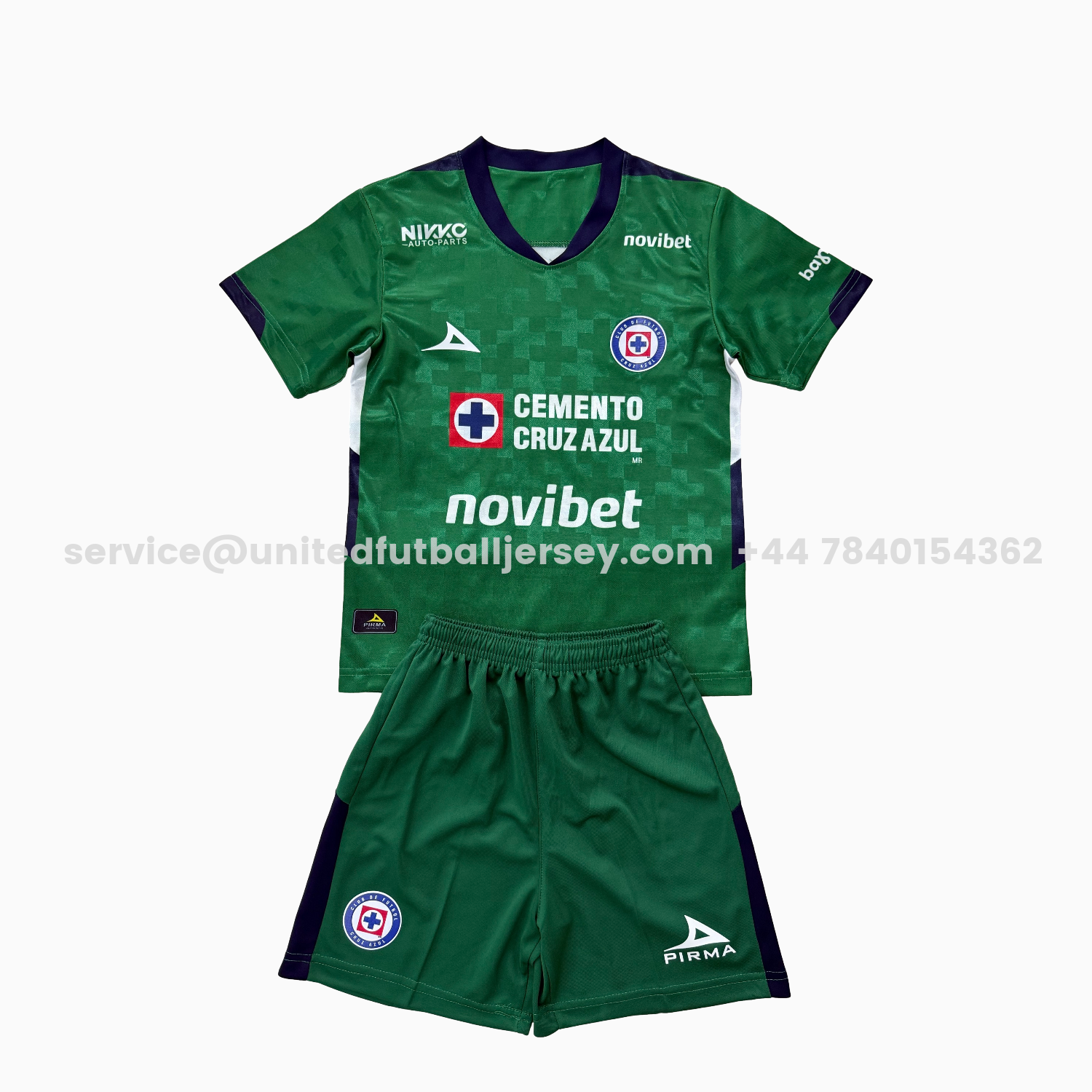 unitedfutballjersey-Cruz Azul 25-26 Green Goalkeeper Men's Adult Jersey Set - Fans Version