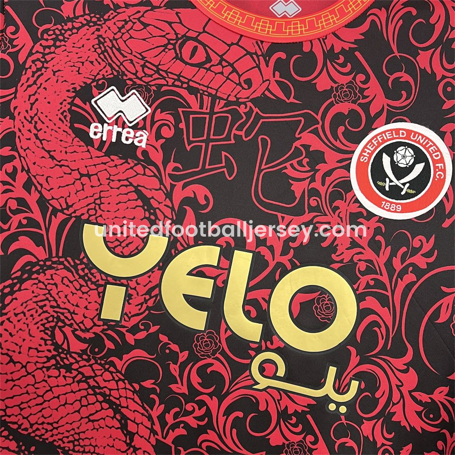unitedfutballjersey-Sheffield United 24-25 Pre-Match Chinese New Year Jersey - Fans Version