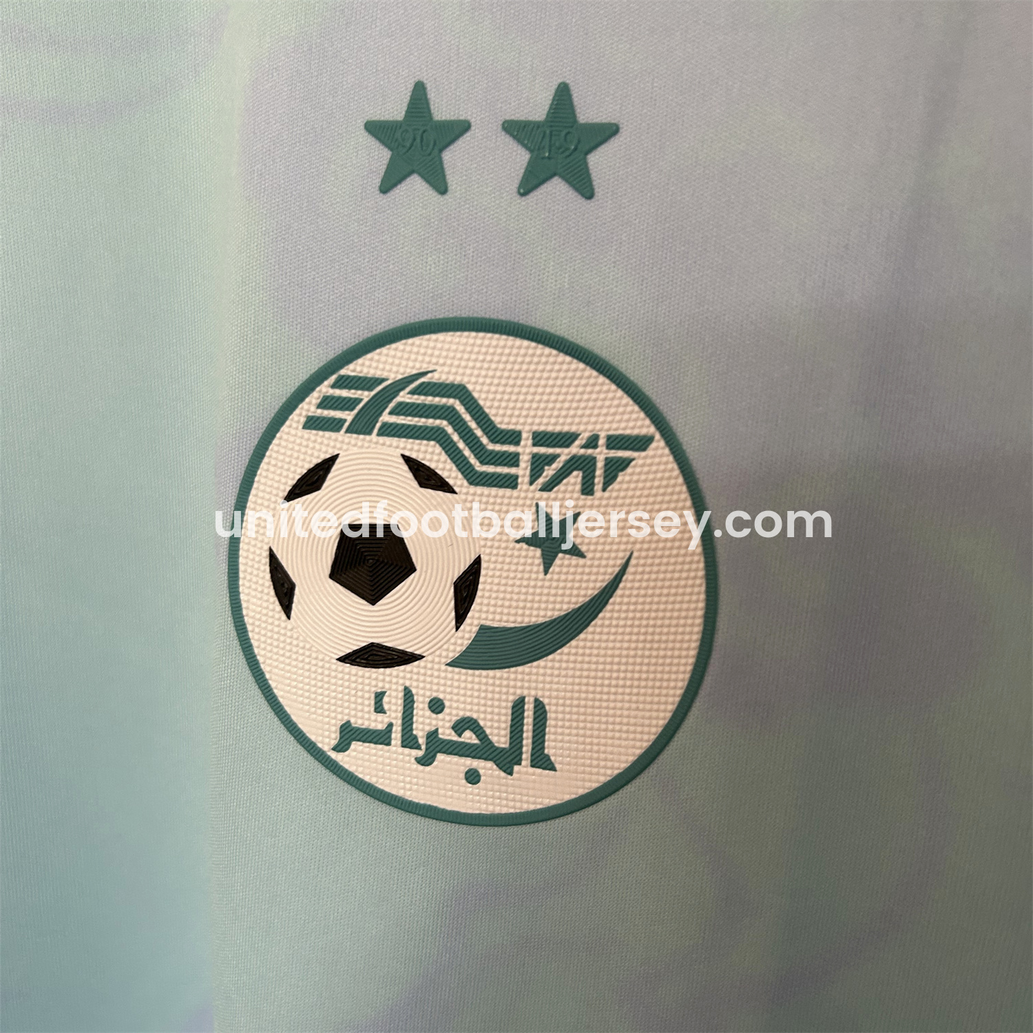 unitedfutballjersey-Algeria 25-26 Blue Green Gradient Auspicious Cloud Pattern Special Jersey - Fans Version