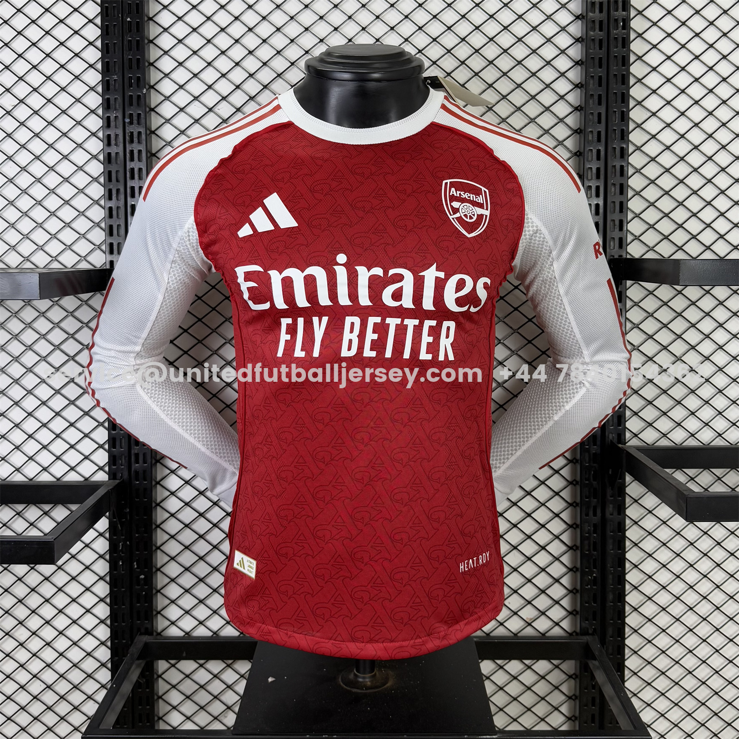 unitedfutballjersey-Arsenal 25-26 Home Long Sleeves Jersey - Player Version