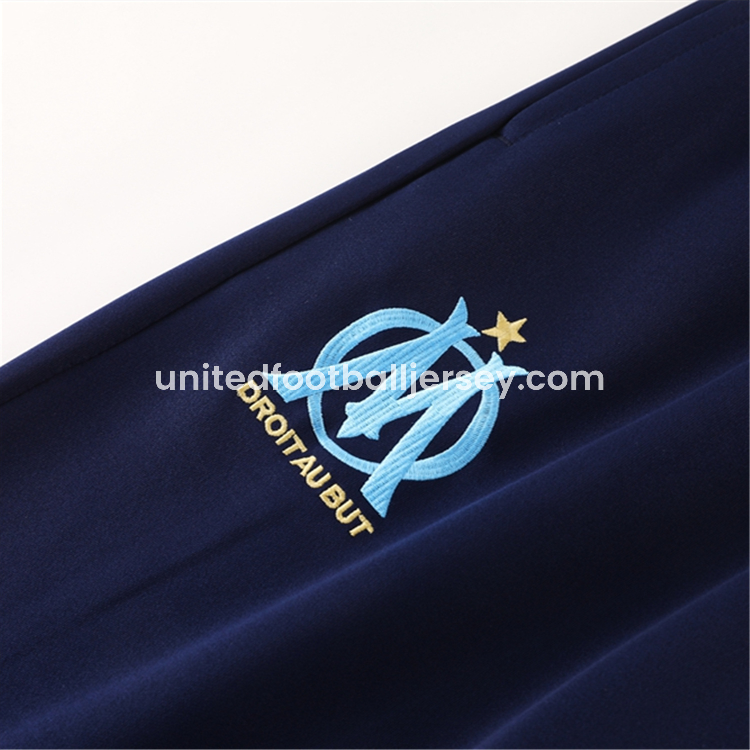 unitedfutballjersey-Marseille 25-26 Jacket Training Tracksuit - Deep Blue Jackets & Pants