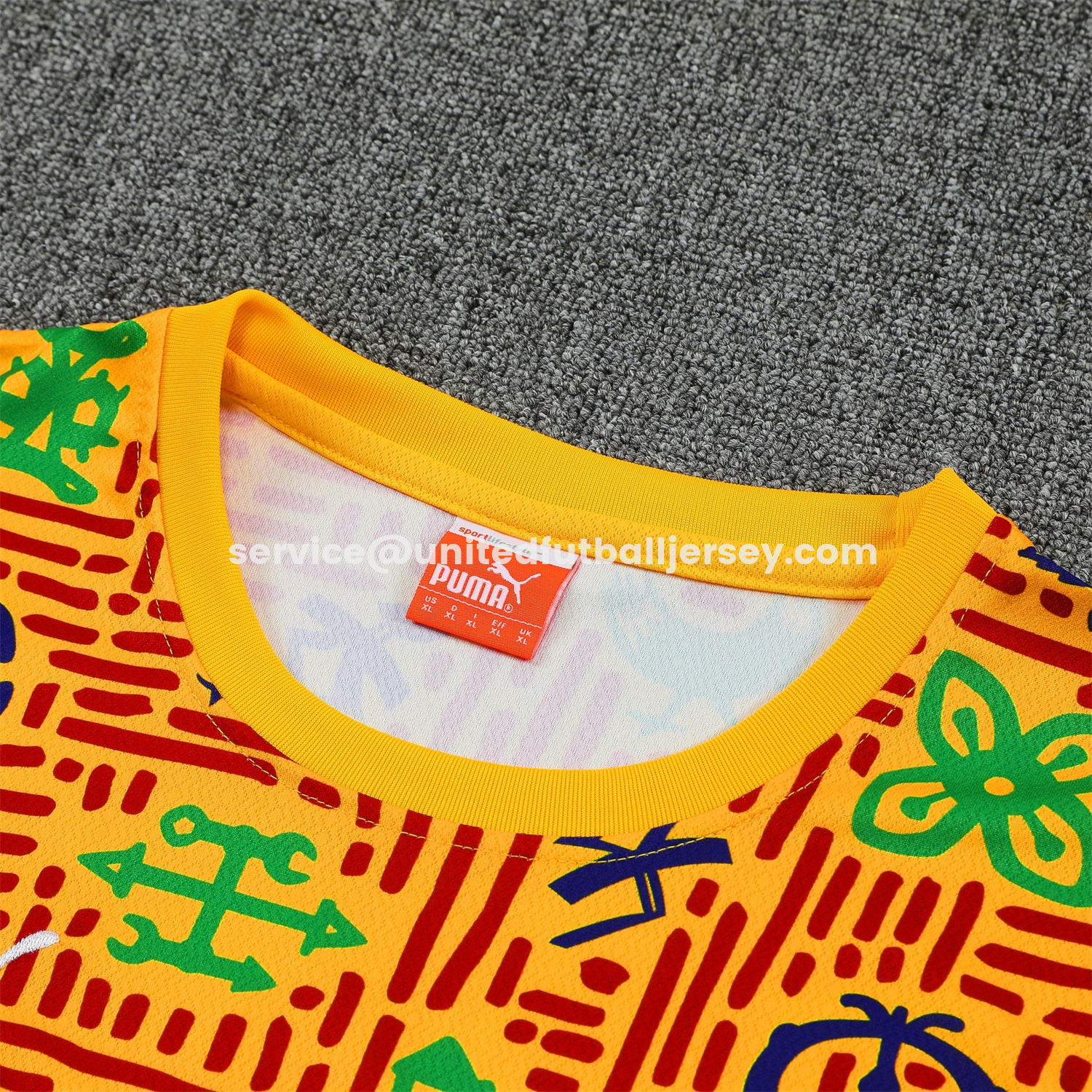 unitedfutballjersey-Ghana 2026 Vest Training Set - Yellow Vest and Shorts