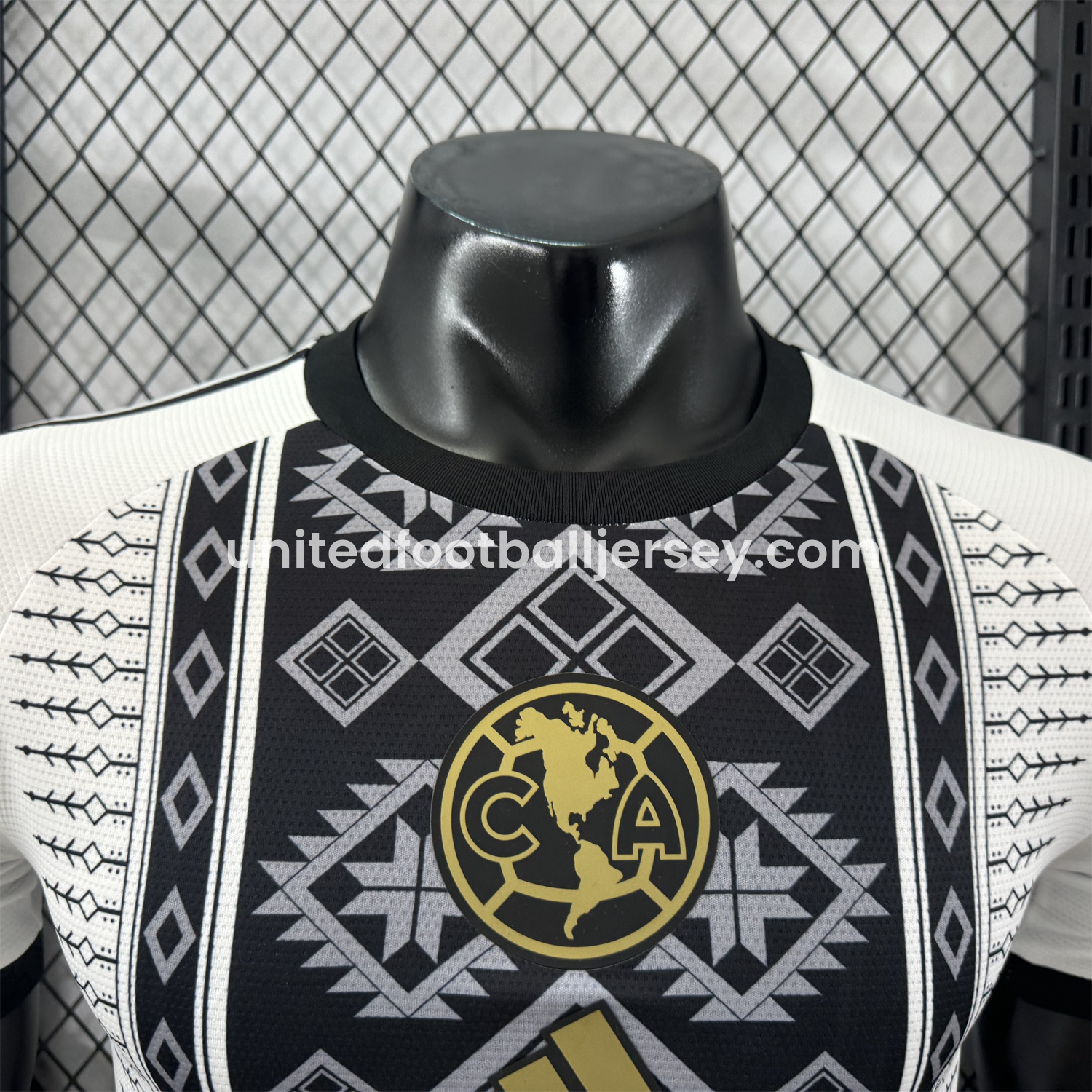 unitedfutballjersey-Club América 25-26 Black Totem Pattern White Special Jersey - Player Version