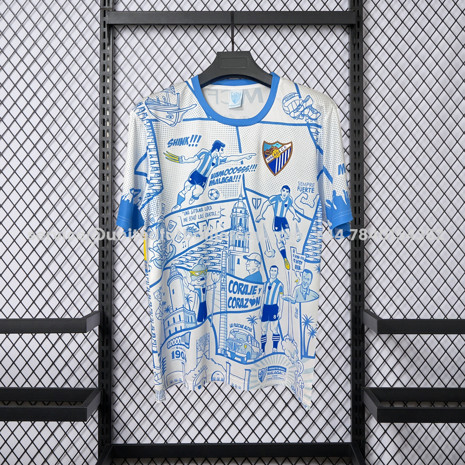 unitedfutballjersey-Malaga 25-26 Blue Graffiti Special Edition Jersey - Fans Version