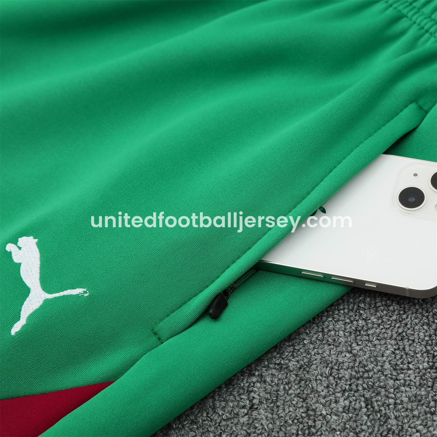 unitedfutballjersey-Morocco 25-26 Jacket Training Tracksuit - Red Jackets & Green Pants