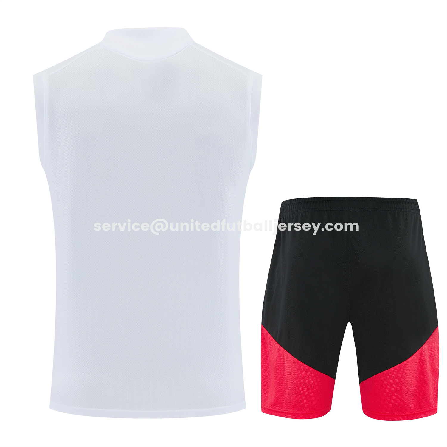 unitedfutballjersey-Germany 2026 Vest Training Set - White Vest and Black Shorts
