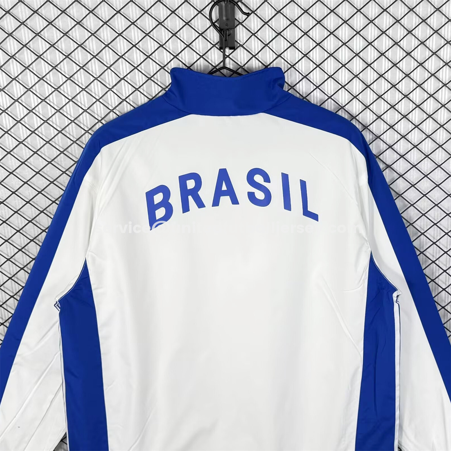 unitedfutballjersey-Retro Brazil 1998 White Windbreaker