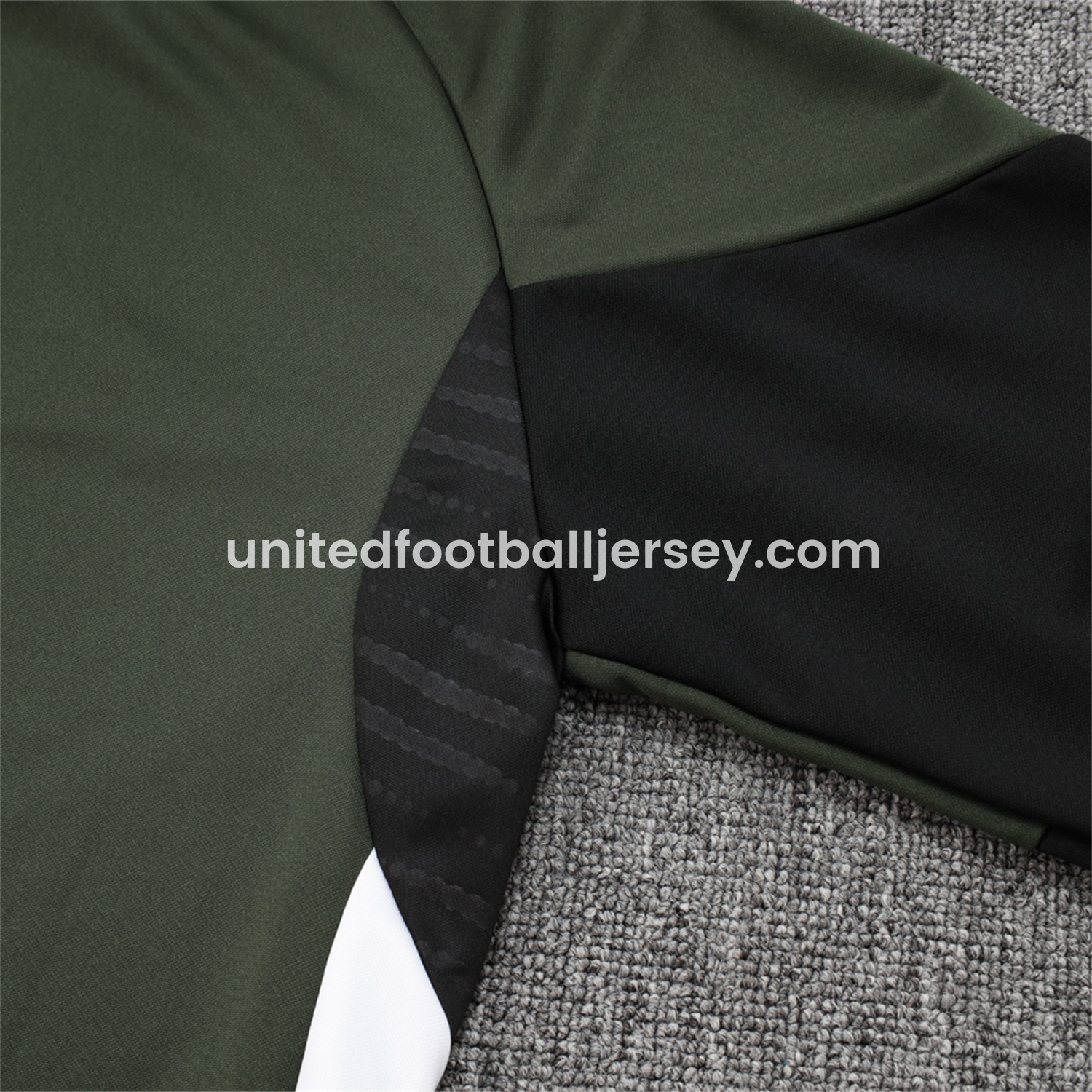 unitedfutballjersey-Bayern Munich 25-26 Jacket Training Tracksuit - Army Green Top and Black Pants