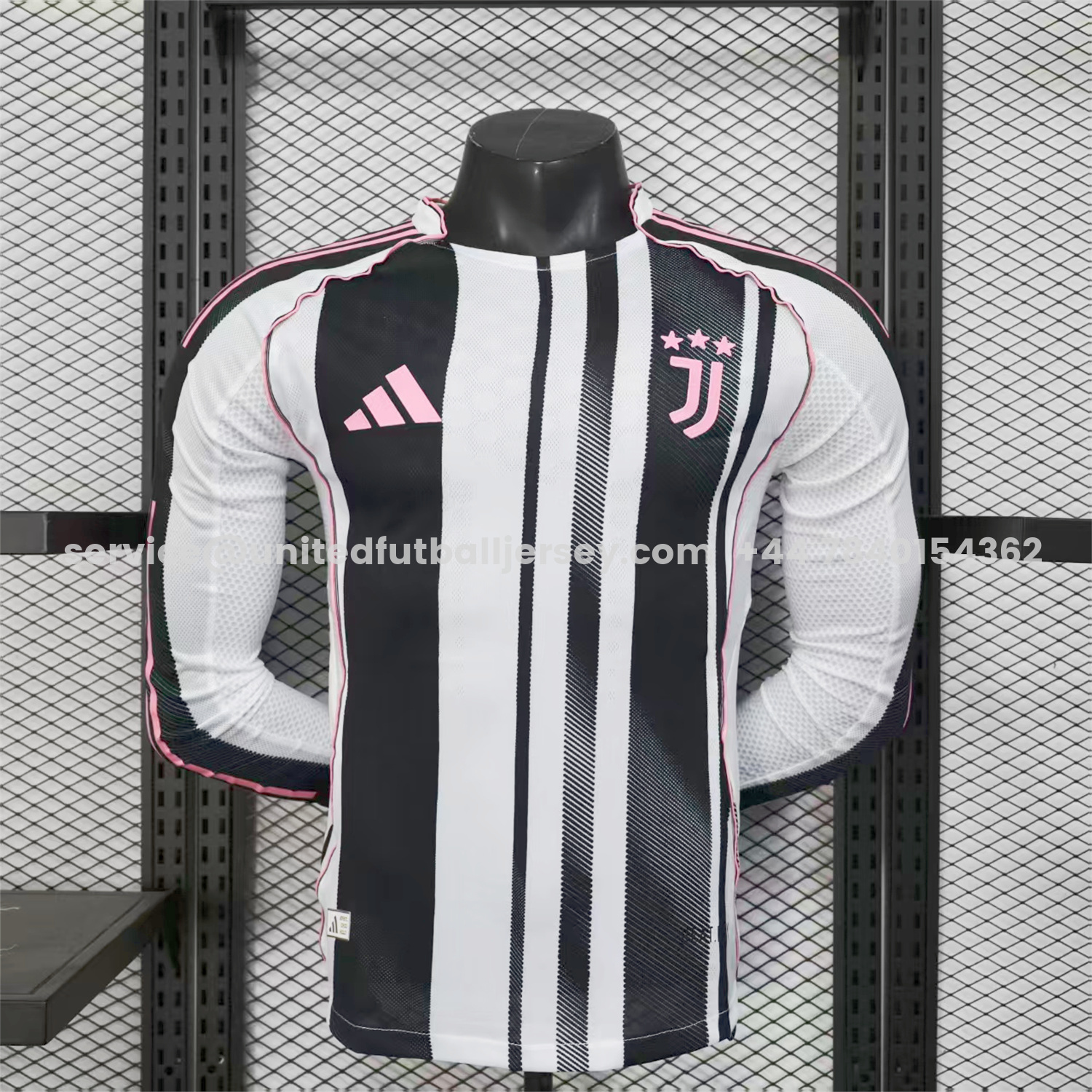 unitedfutballjersey-Juventus 25-26 Home Unsponsored Long Sleeves Jersey - Player Version