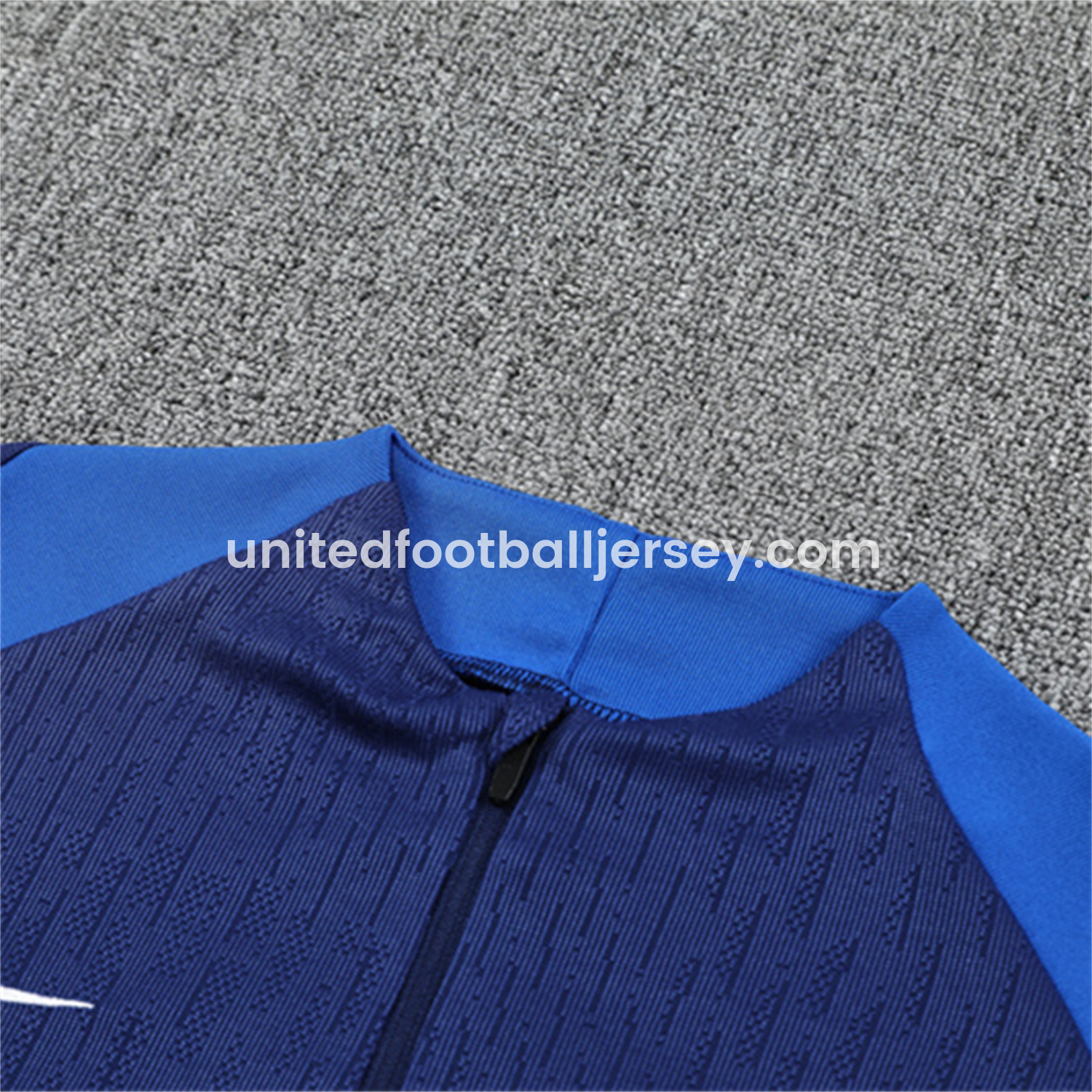 unitedfutballjersey-Paris Saint-Germain PSG 25-26 Long Sleeves Training Set - Royal Blue Gray Sleeves Top & Royal Blue Pants