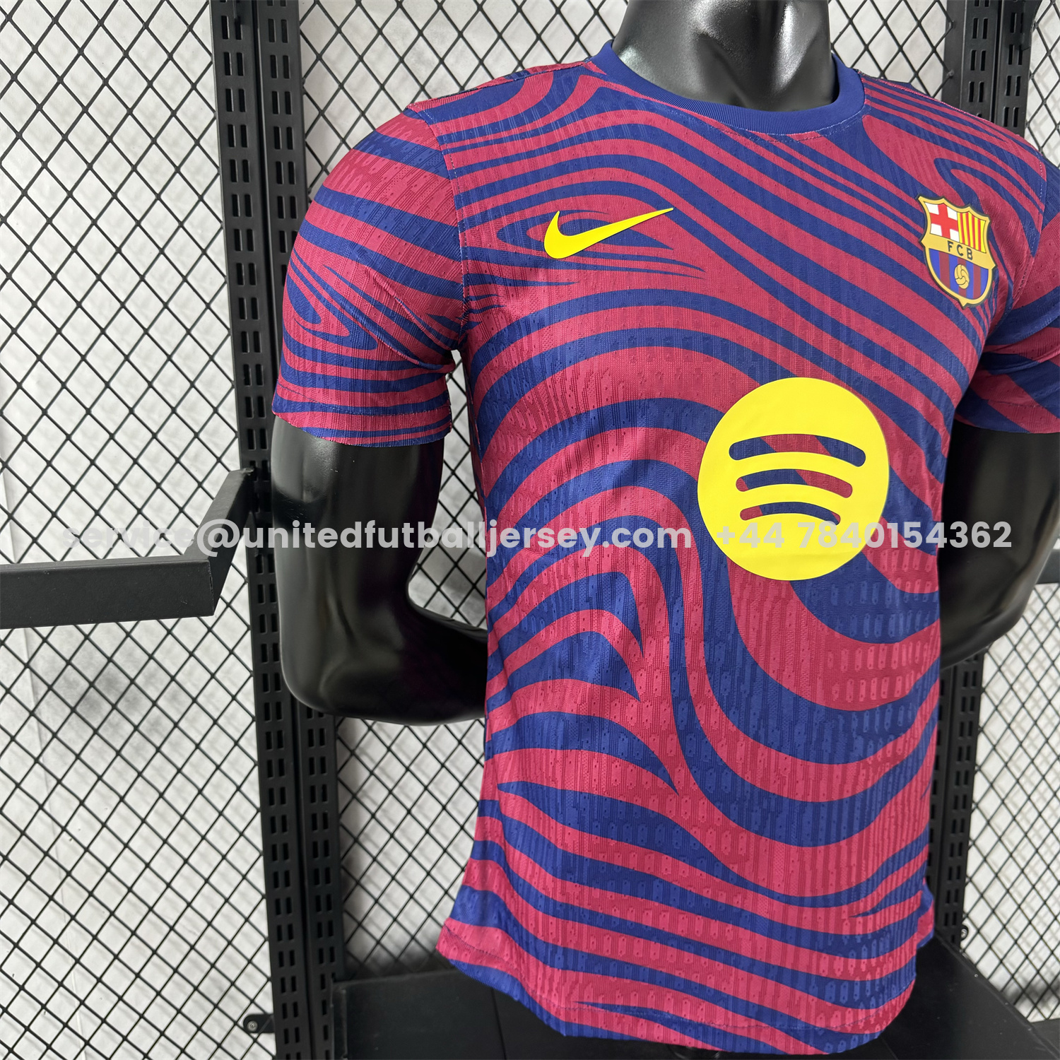 unitedfutballjersey-Barcelona 25-26 Red & Blue Contours Special Jersey - Player Version