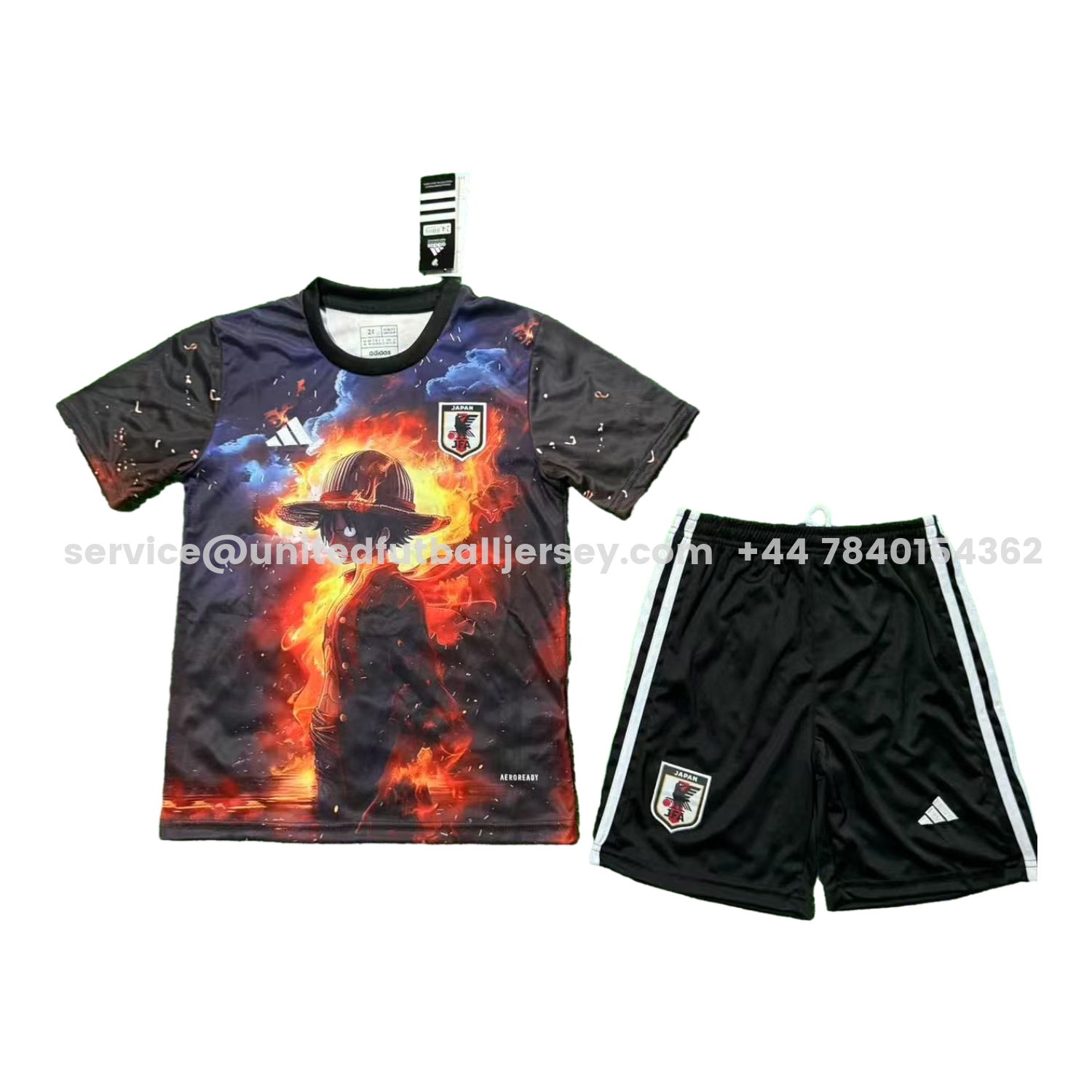 unitedfutballjersey-Japan 25-26 Night And Fire Luffy Black Special Kids Kit