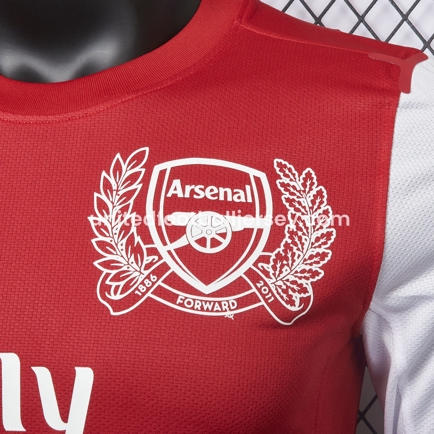 unitedfutballjersey-Retro Arsenal 2011-12 Home Long Sleeve Jersey - Player Version