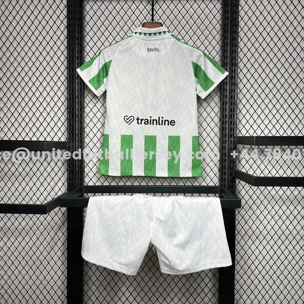 unitedfutballjersey-Real Betis 24-25 Home Stadium Kids Kit