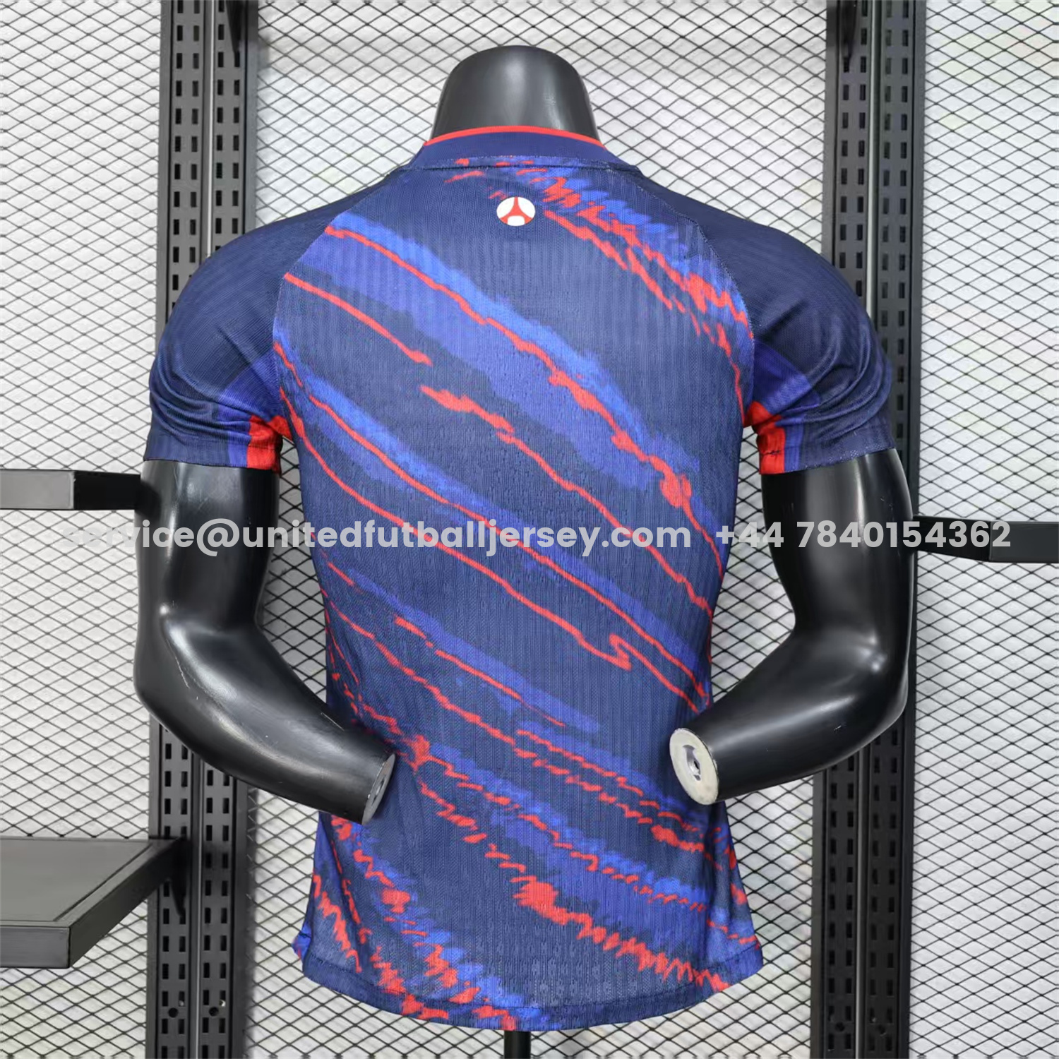 unitedfutballjersey-Paris Saint-Germain PSG X JD 25-26 Red Line Blue Special Edition Jersey - Player Version