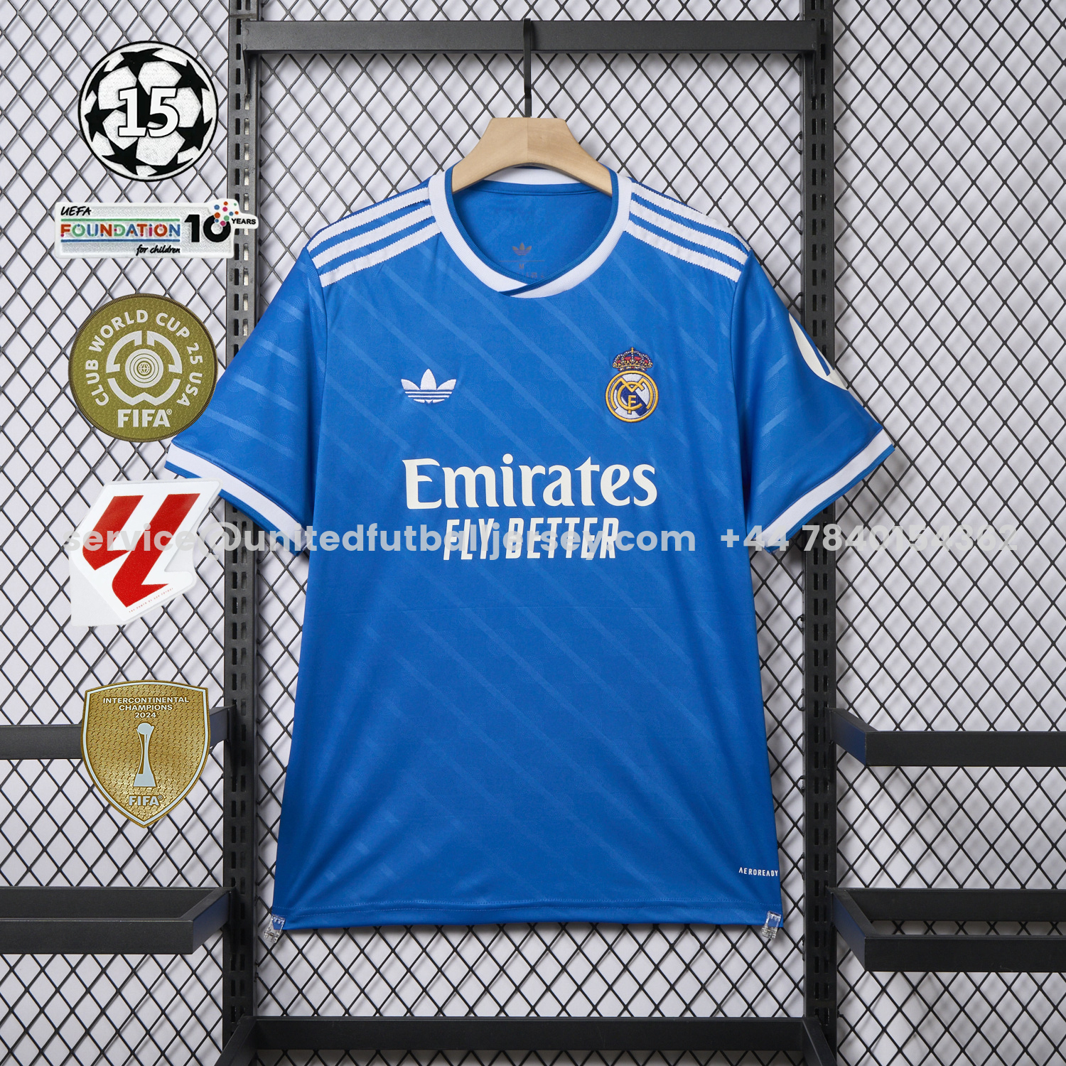 unitedfutballjersey-Real Madrid 25-26 Third Blue Jersey - Fans Version