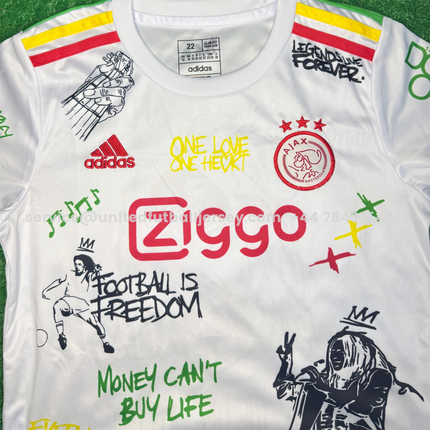 unitedfutballjersey-Ajax x B-O-B Marly 25-26 White Special Kids Kit