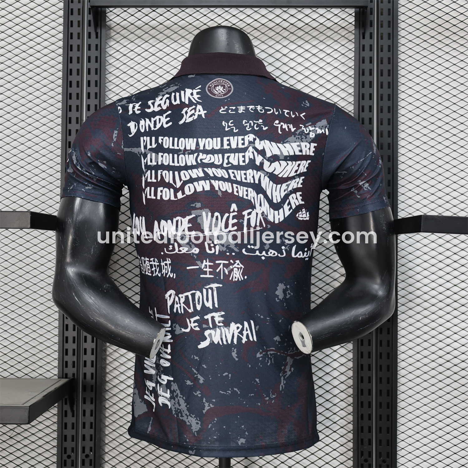 unitedfutballjersey-Manchester City 24-25 Black Graffiti Special Edition Jersey - Player Version