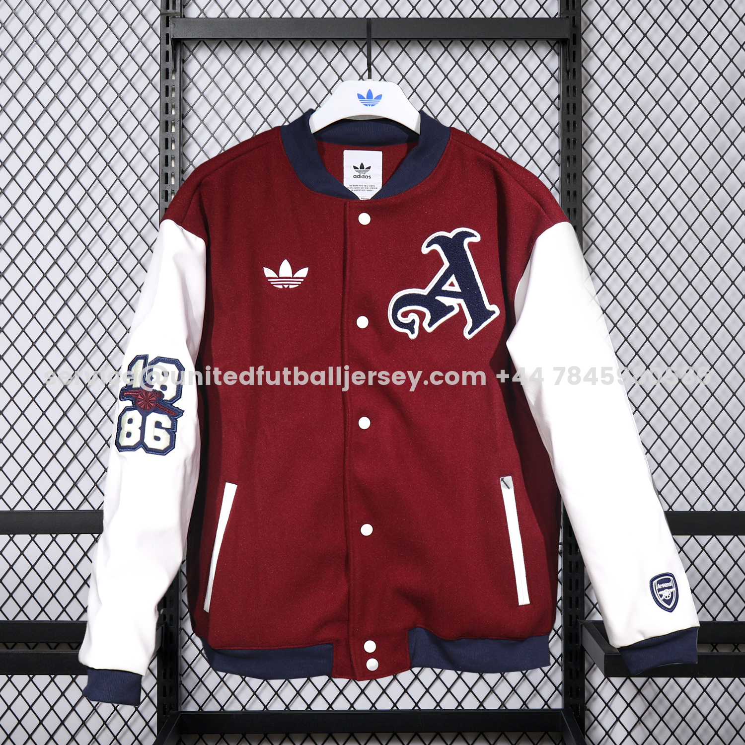 unitedfutballjersey-Arsenal 25-26 Warm Windbreaker Jacket - Wine Red And White