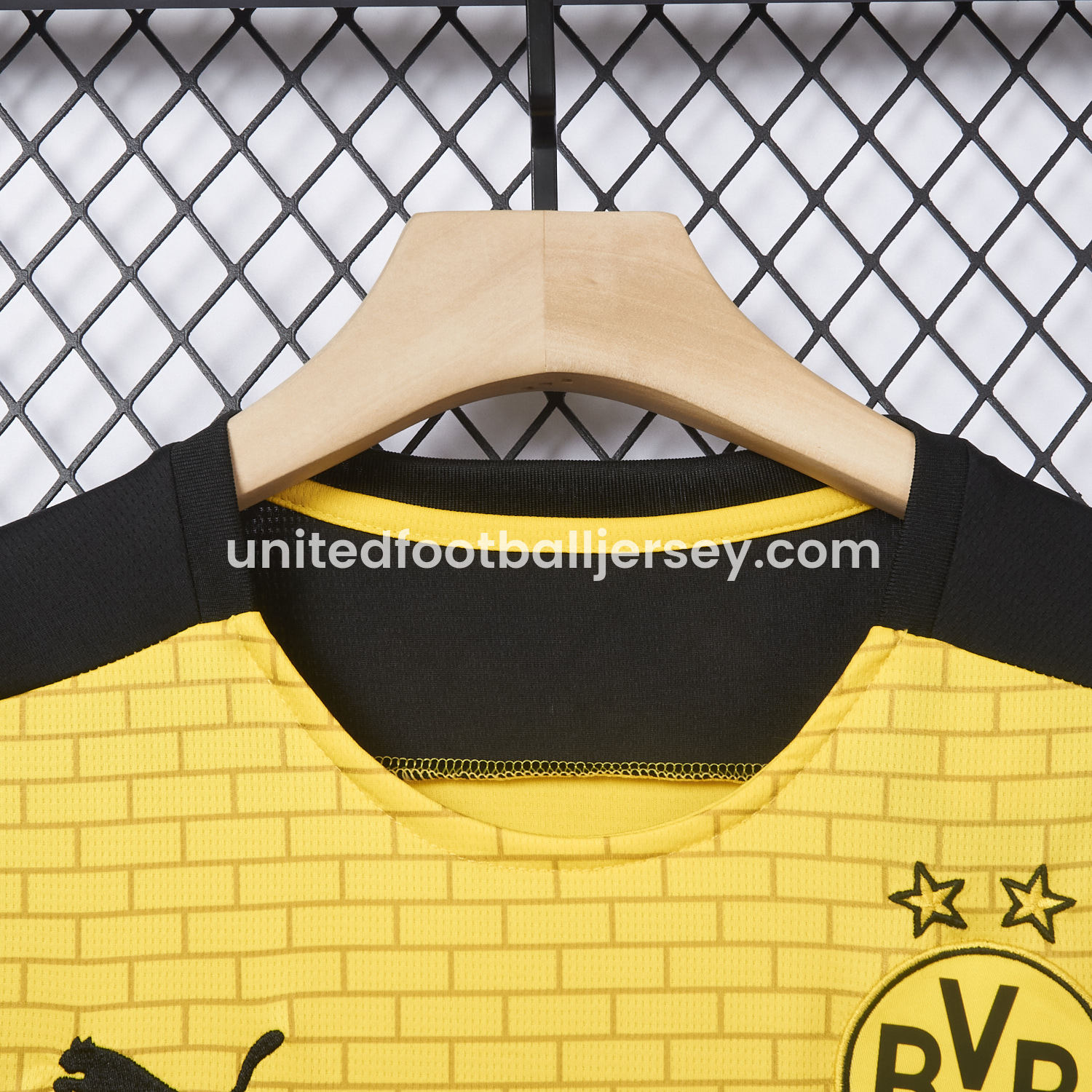 unitedfutballjersey-Dortmund 25-26 Pre-Match Training Yellow Brickwork Pattern Jersey - Fans Version