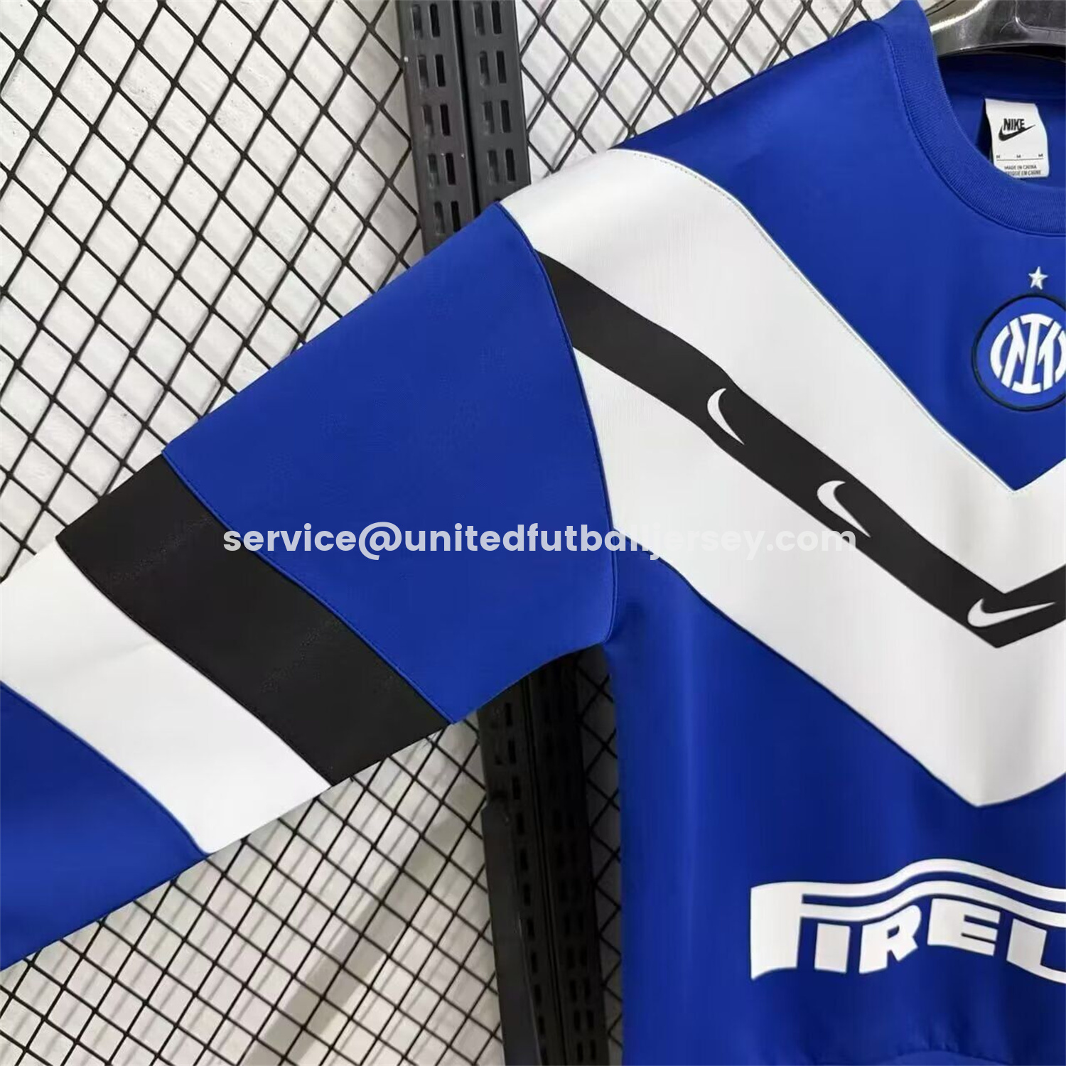 unitedfutballjersey-Inter Milan Blue And White Unisex Pullover Hoodieullover Hoodie