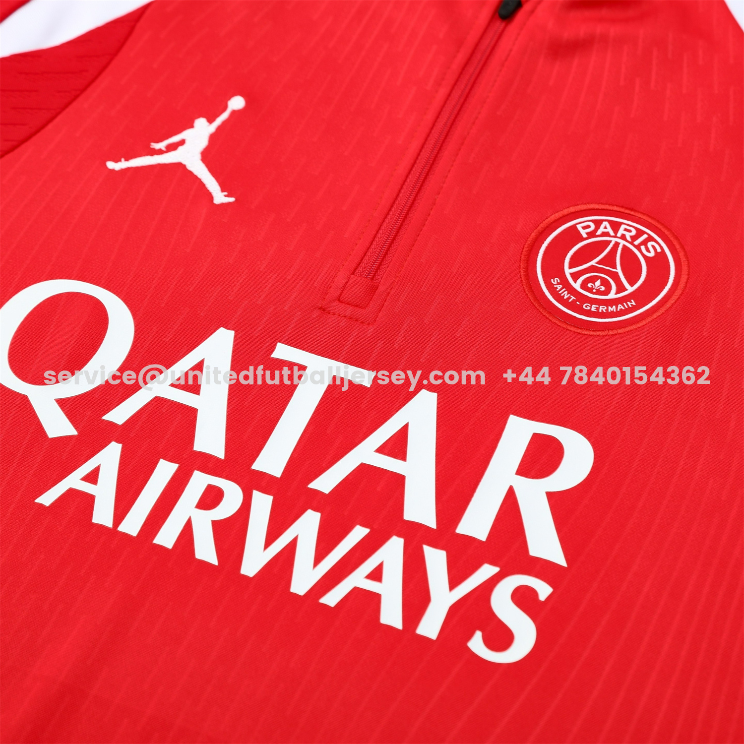 unitedfutballjersey-Paris Saint-Germain PSG 25-26 Long Sleeve Training Set - Red Top and Deep Blue Pants