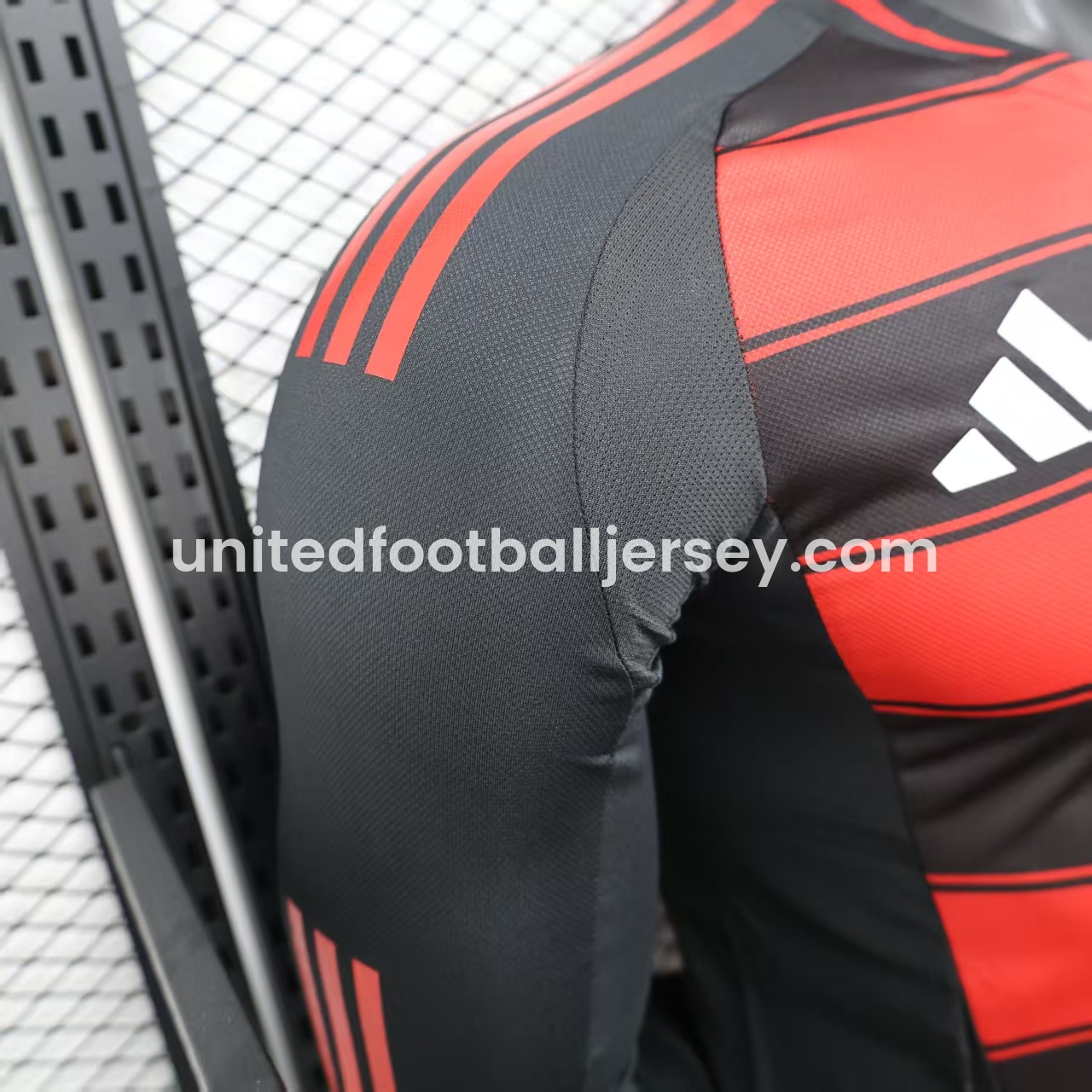 unitedfutballjersey-Flamengo 25-26 Home Long Sleeves Unsponsored Jersey - Player Version