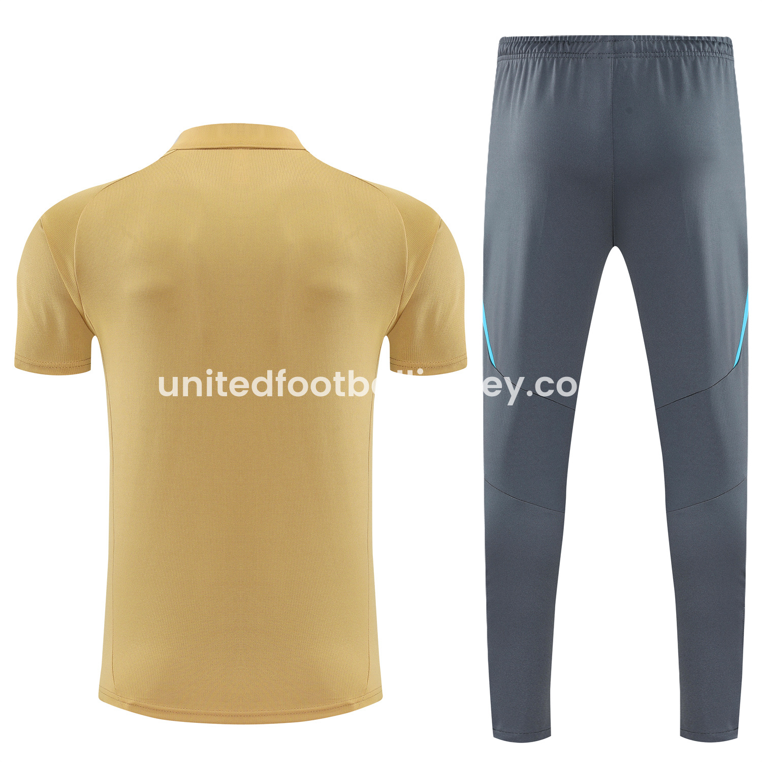 unitedfutballjersey-Argentina 25-26 POLO Short-Sleeve Training Set - Light Brown Top and Grey Pants