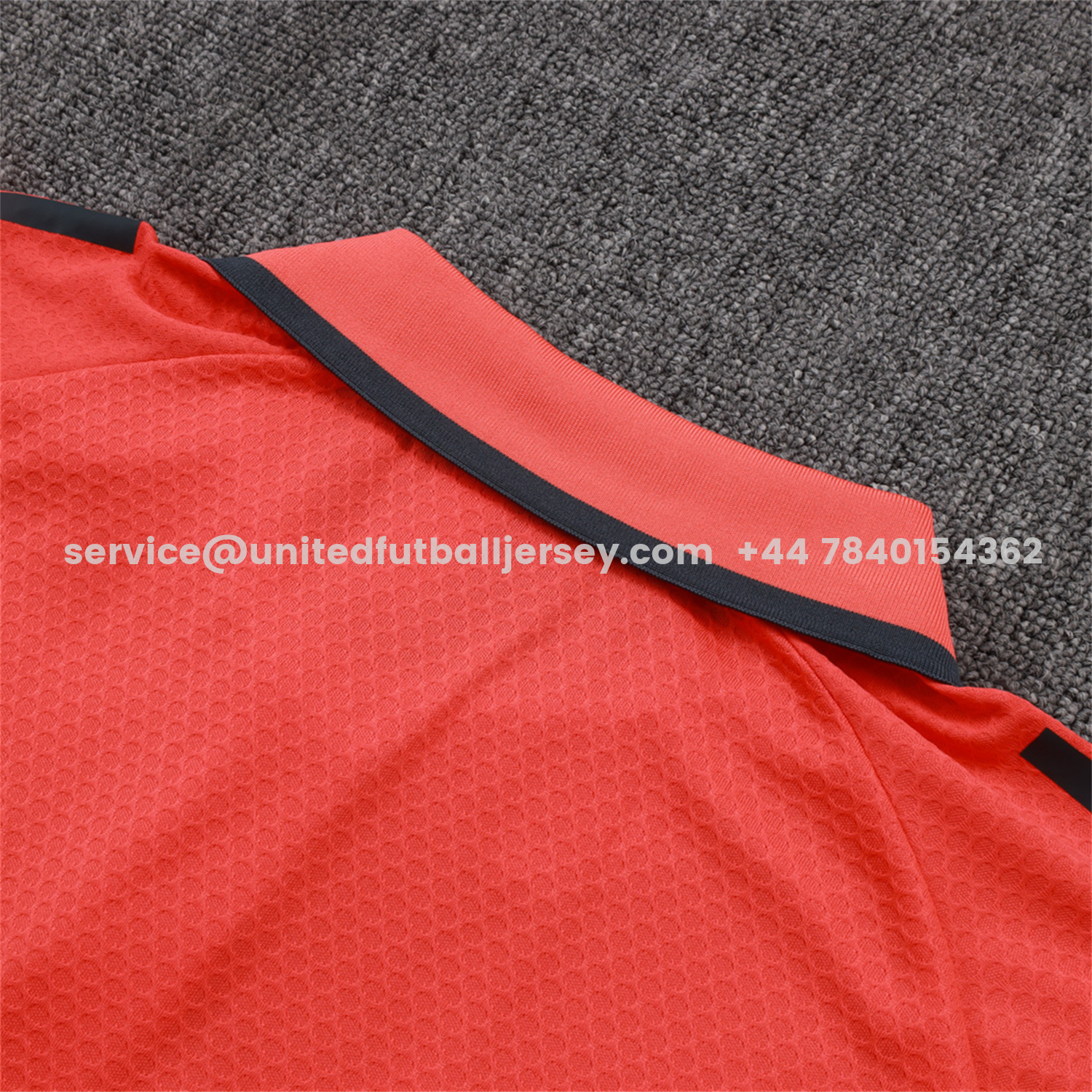 unitedfutballjersey-Bayern Munich 25-26 POLO Short-Sleeve Training Set - Orange Top and Deep Grey Pants