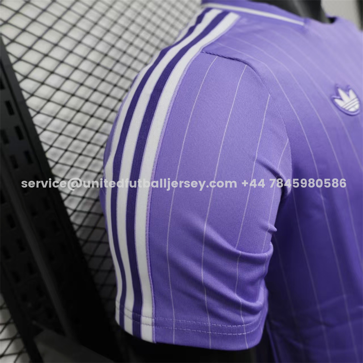 unitedfutballjersey-Real Madrid 25-26 Icon Range Trefoil Light Purple Travel Jersey - Player Version