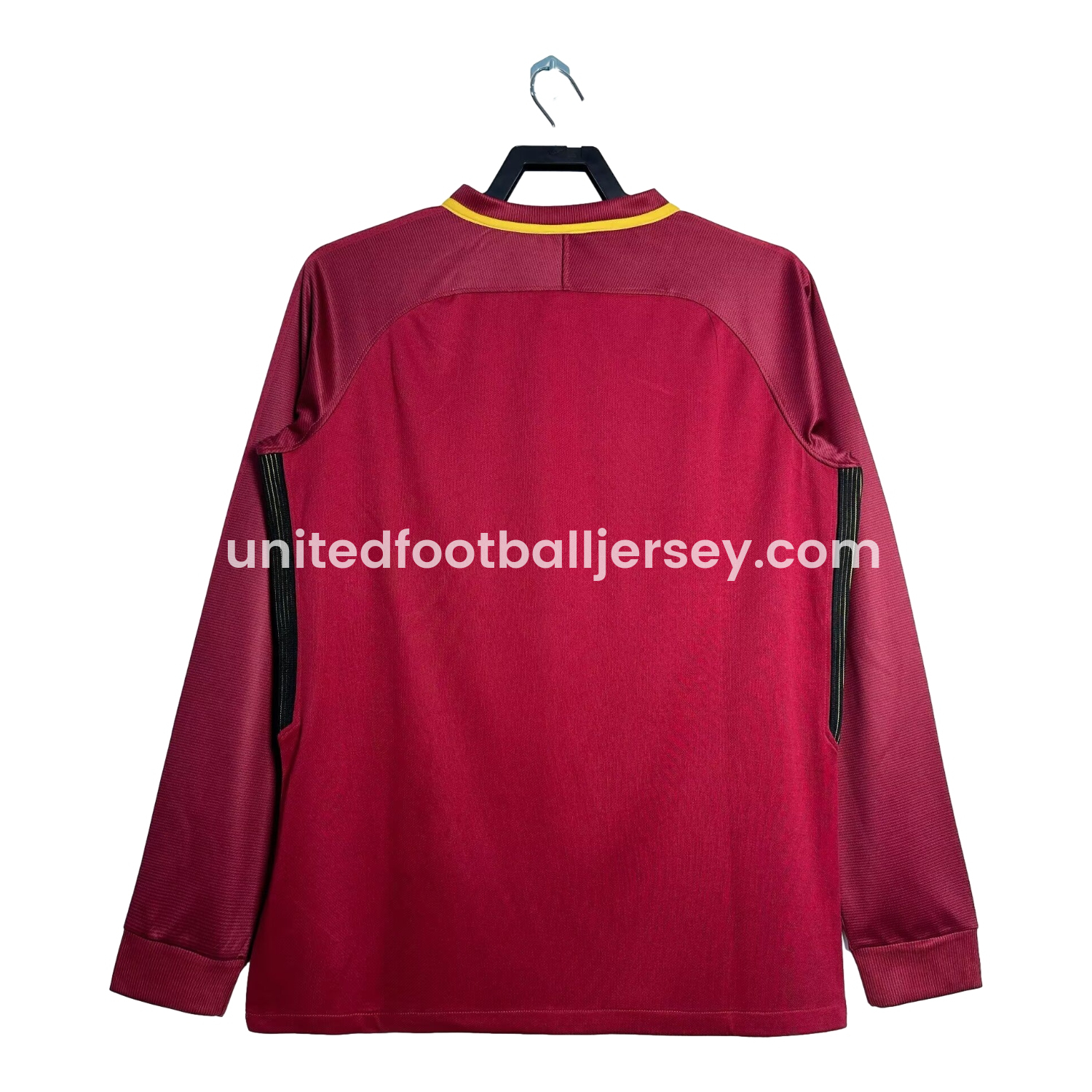 unitedfutballjersey-Retro Roma 2017-18 Home Long Sleeves Jersey