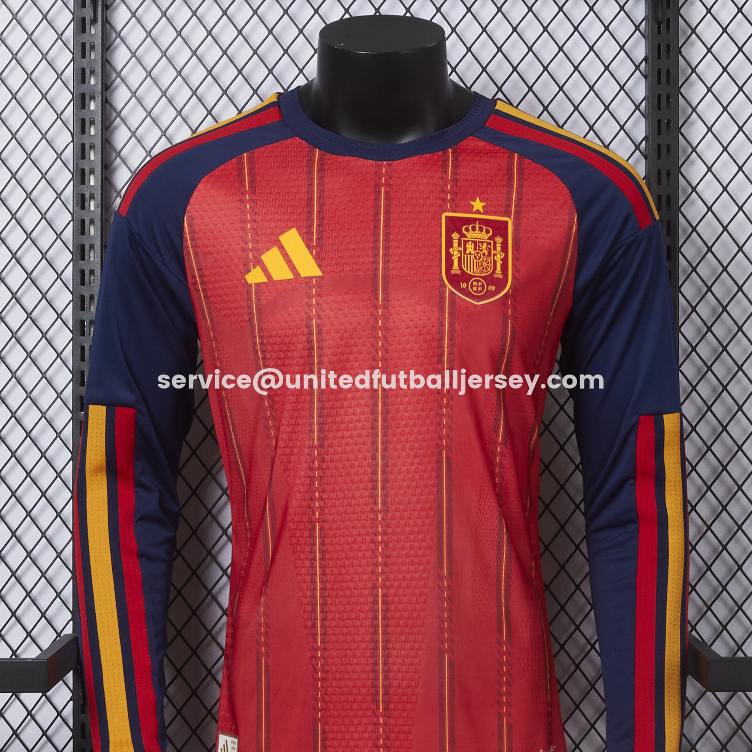 unitedfutballjersey-Spain 2026 Home Long Sleeves Jersey - Player Version