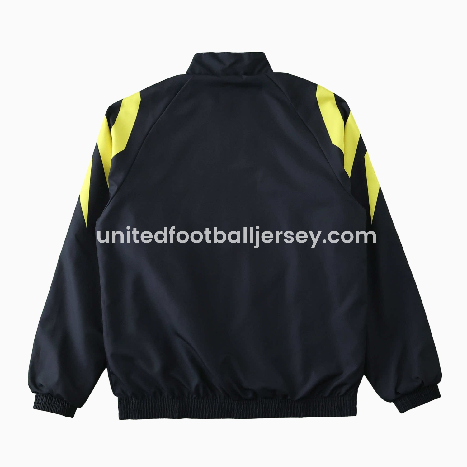 unitedfutballjersey-Borussia Dortmund 24-25 Retro Style Double Sided Reversible Windbreaker - Black & Grey
