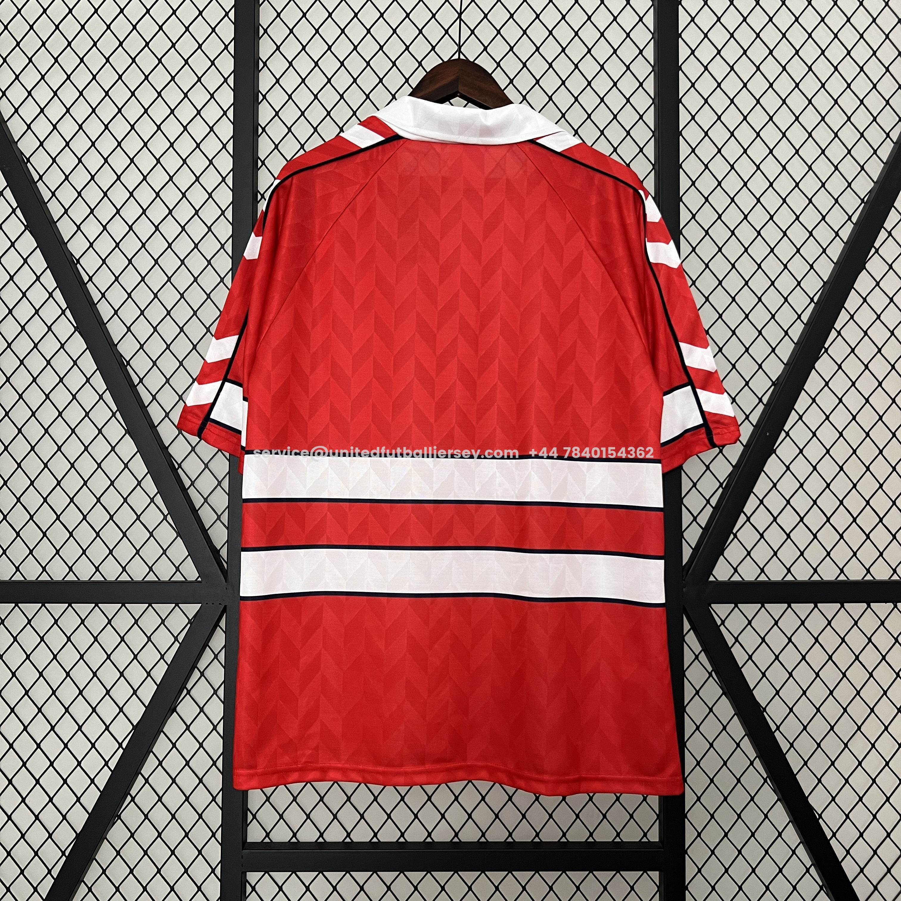unitedfutballjersey-Retro Denmark 1988 Home Stadium Jersey - Fans Version