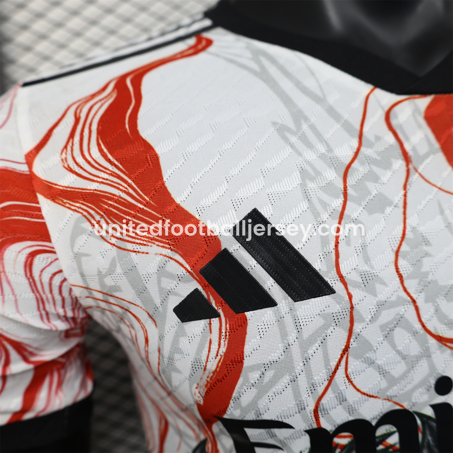 unitedfutballjersey-Real Madrid 24-25 Black & Red Loong White Jersey - Player Version