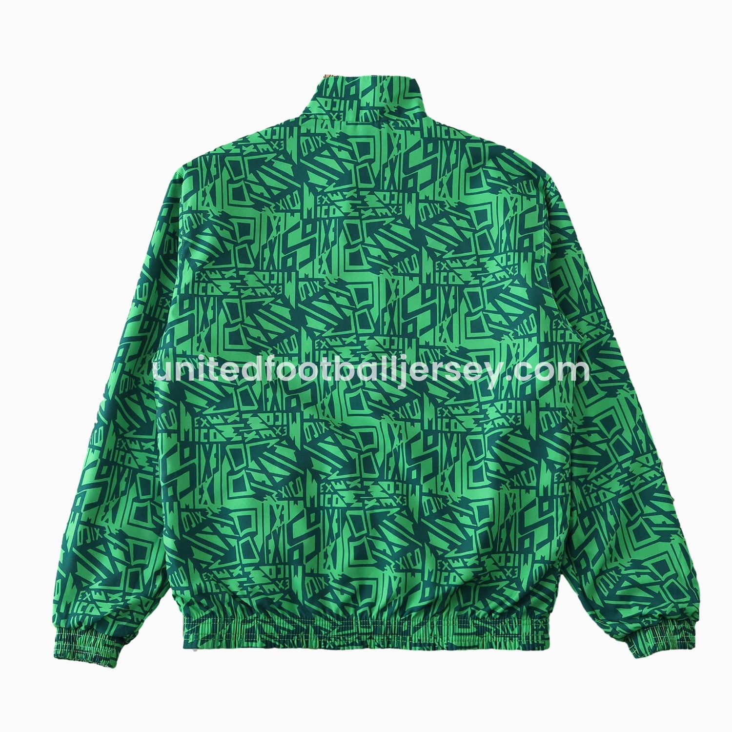unitedfutballjersey-Retro Mexico 1994 Retro Style Double Sided Reversible Windbreaker - Green & Grey