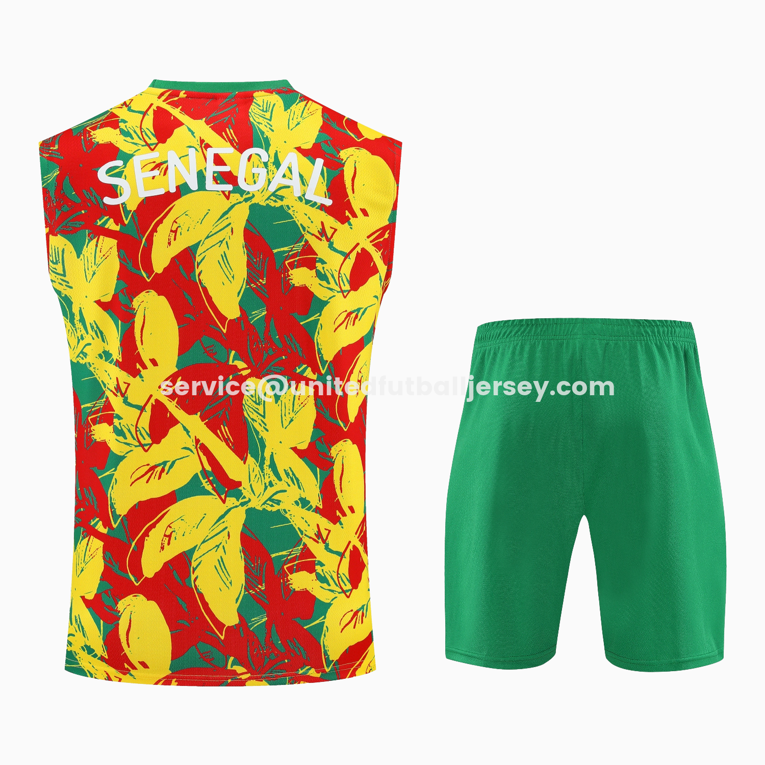 unitedfutballjersey-Senegal 2026 Vest Training Set - Variegated Vest and Green Shorts