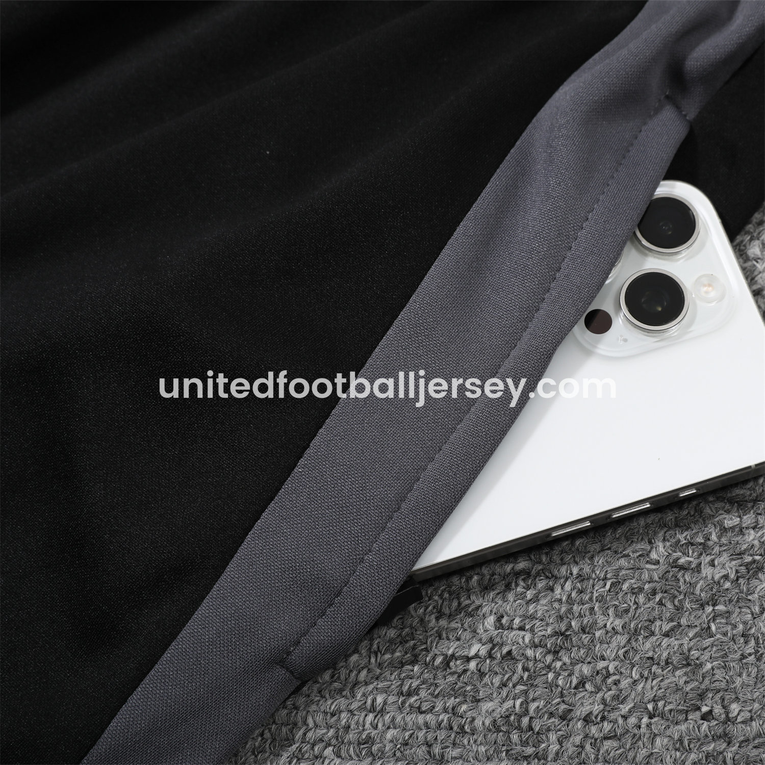 unitedfutballjersey-Al Nassr Riyadh Victory 25-26 POLO Short-Sleeve Training Set - Black Top and Pants