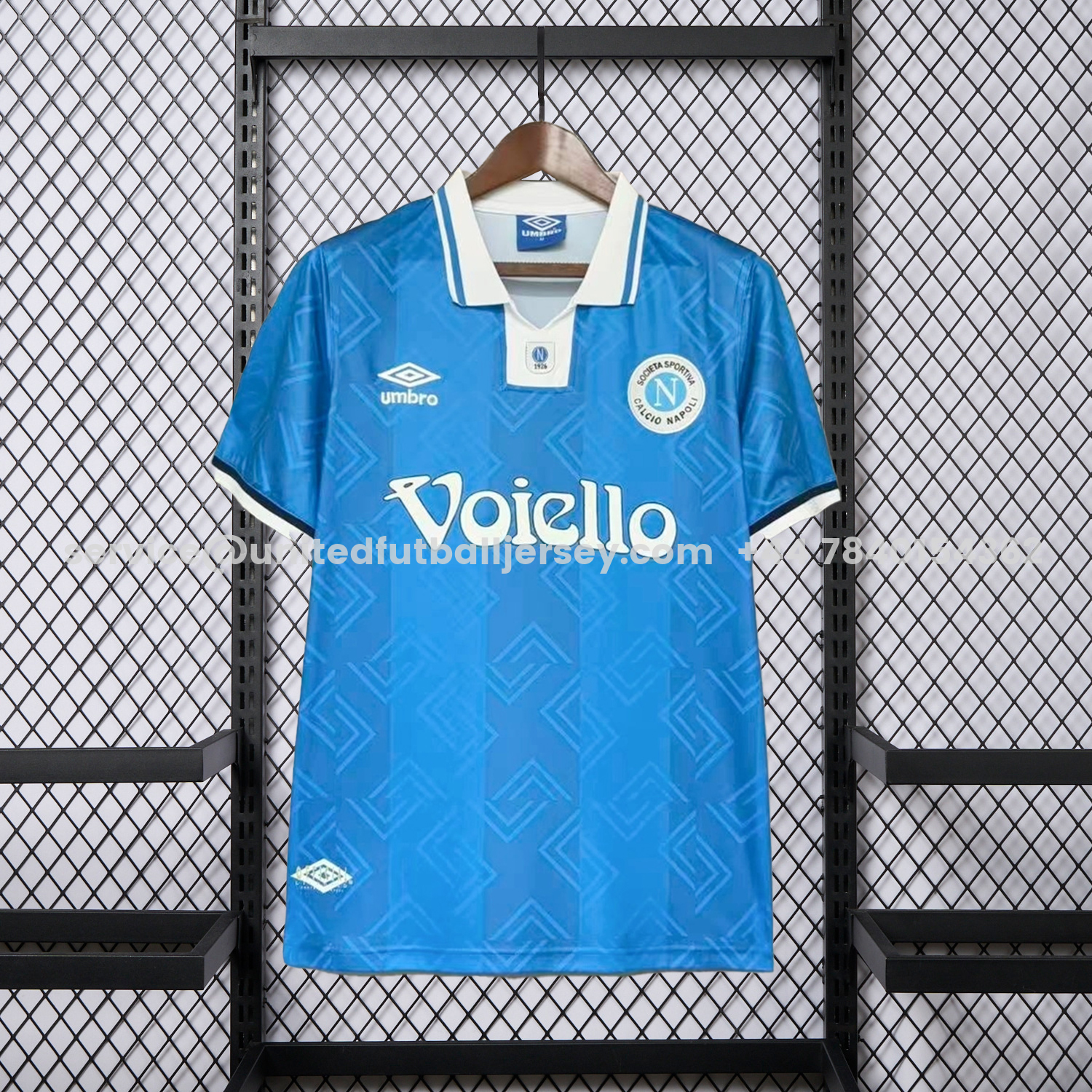 unitedfutballjersey-Retro Napoli 1993-94 Home Blue Jersey