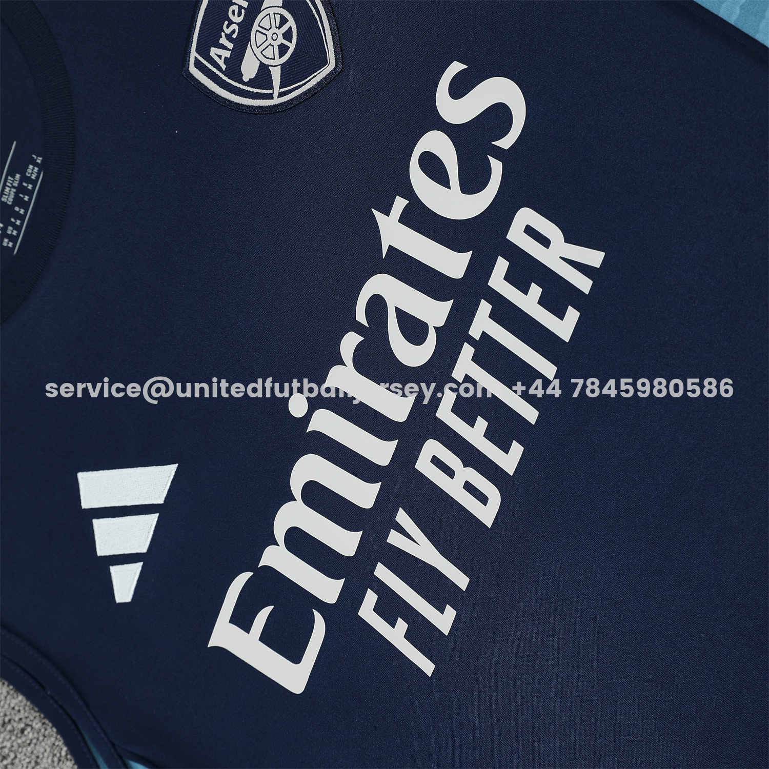 unitedfutballjersey-Arsenal 25-26 Vest Training Set - Deep Blue Vest and Shorts