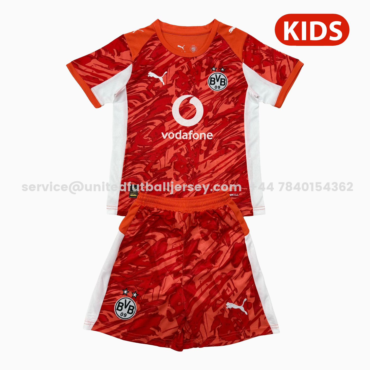 unitedfutballjersey-Dortmund 25-26 Orange Goalkeeper Kids Kit
