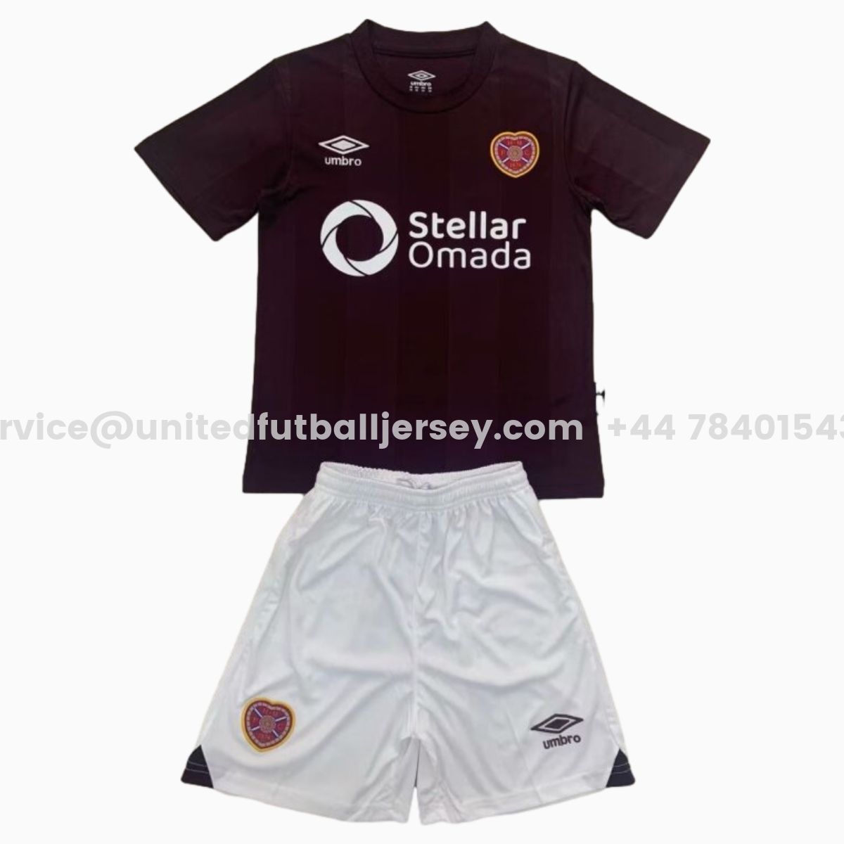 unitedfutballjersey-Hearts Heart of Midlothian 24-25 Home Men's Adult Jersey Set - Fans Version