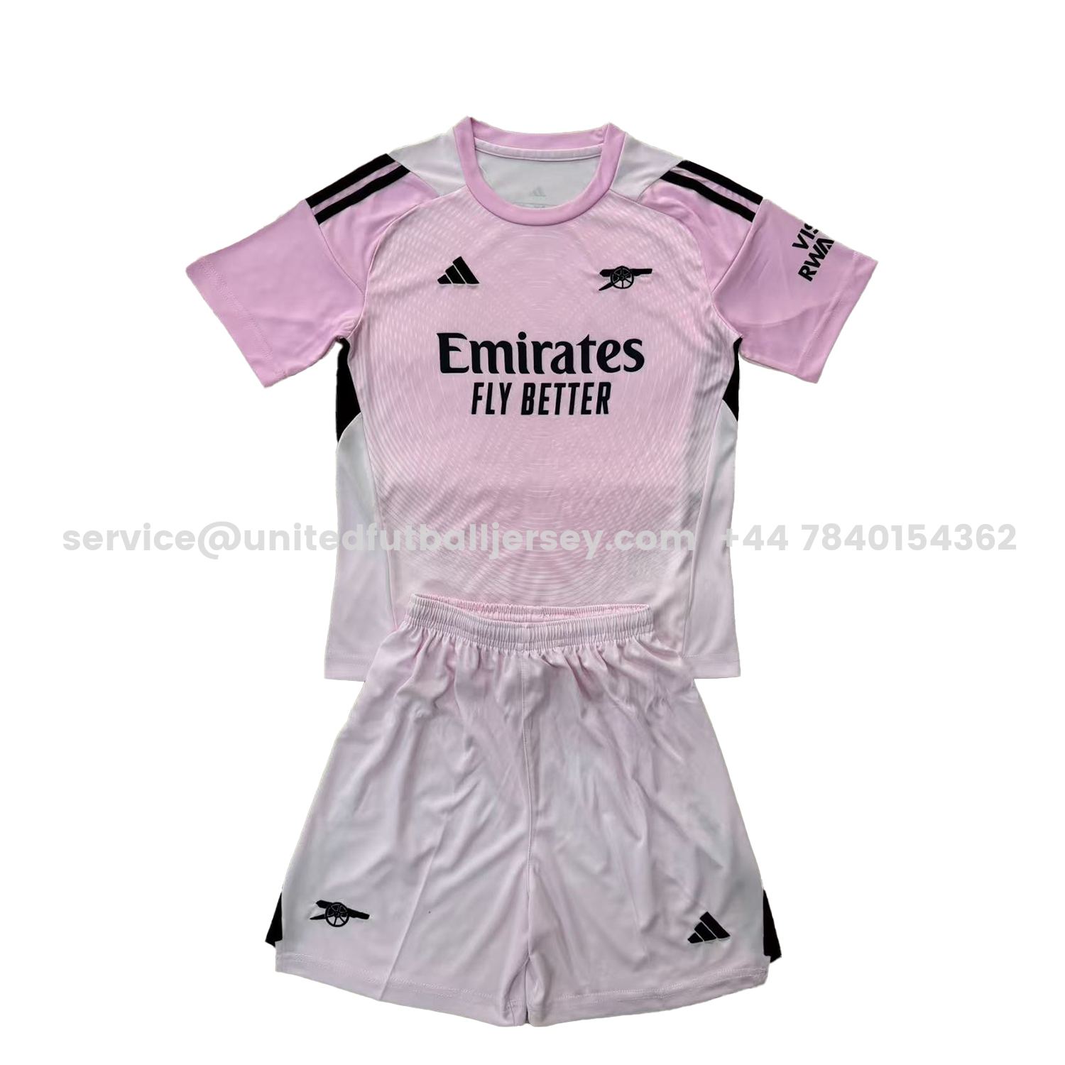 unitedfutballjersey-Arsenal 25-26 Light Pink Goalkeeper Kids Kit