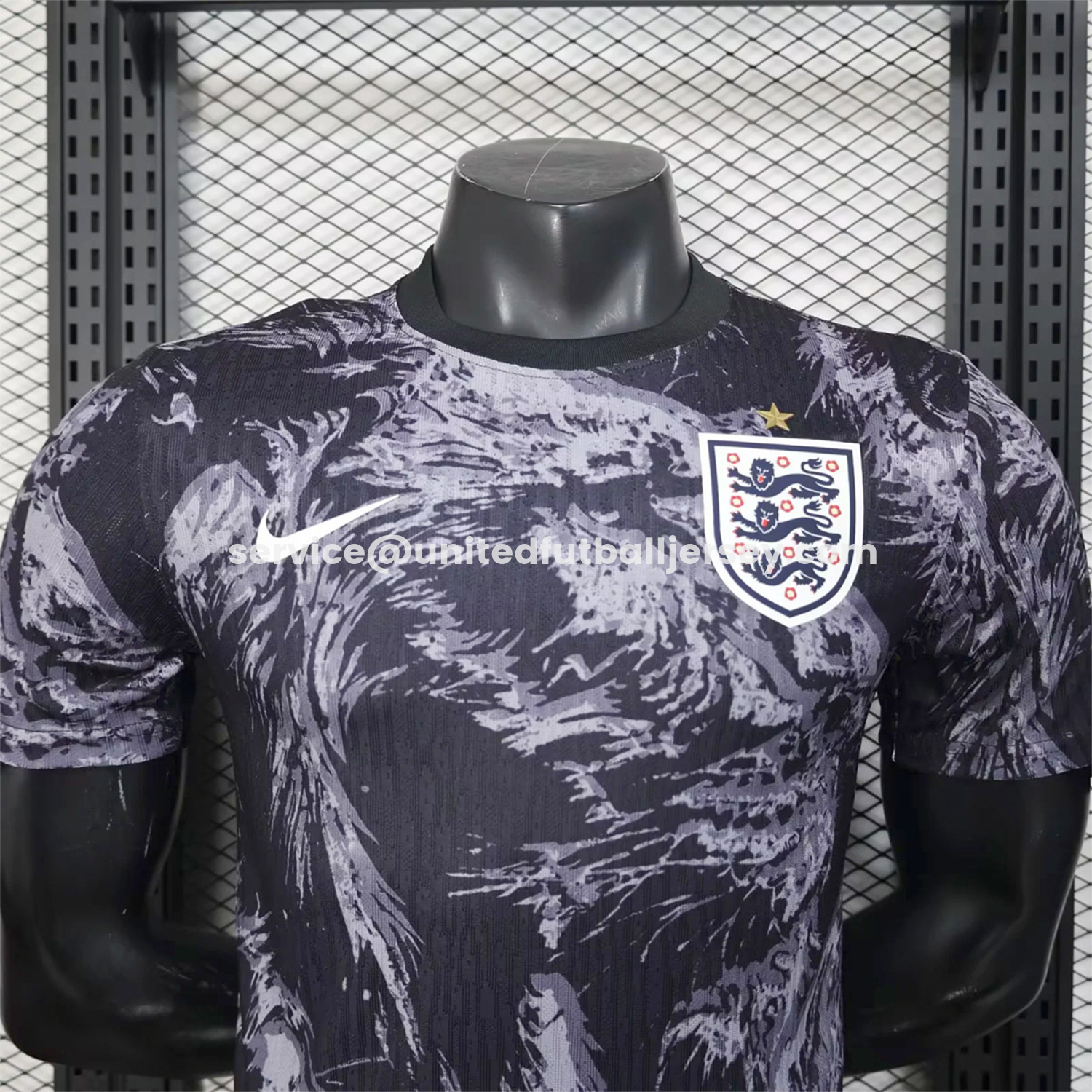 unitedfutballjersey-England 2026 Lion Black Special Jersey - Player Version