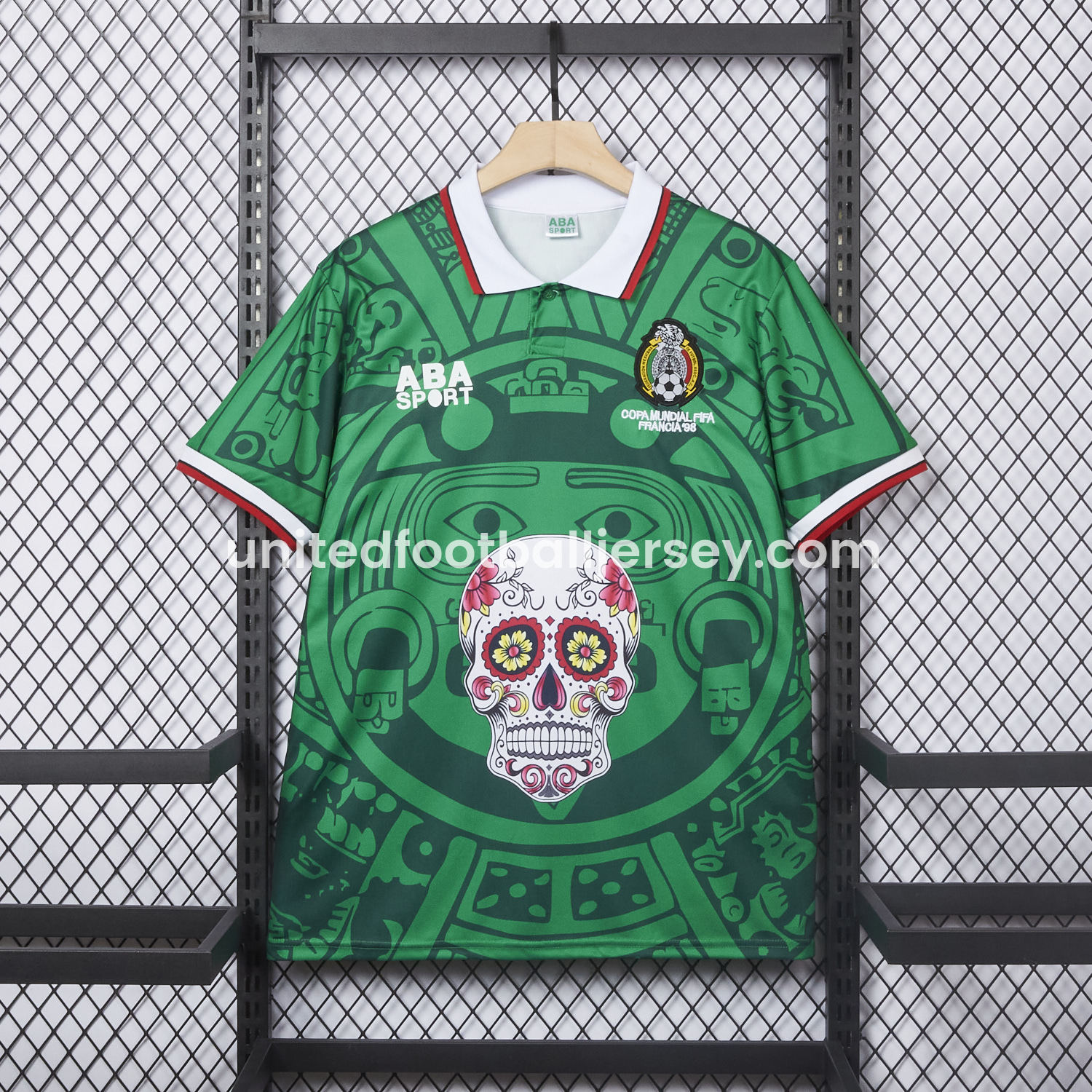 unitedfutballjersey-Retro Mexico 1998 Home Special Edition Jersey