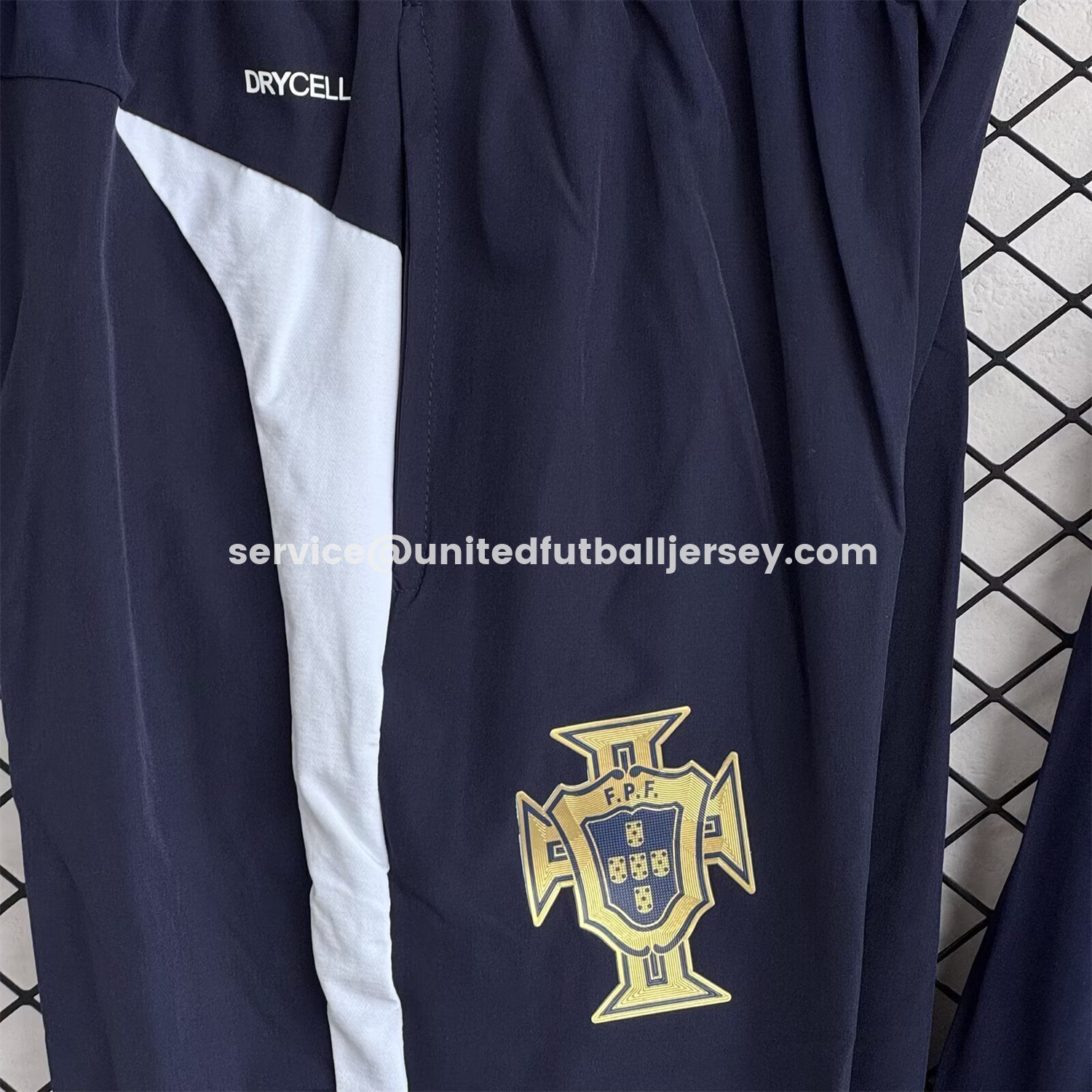 unitedfutballjersey-Portugal 25-26 Windbreaker Training Set - Black White Top and Pants