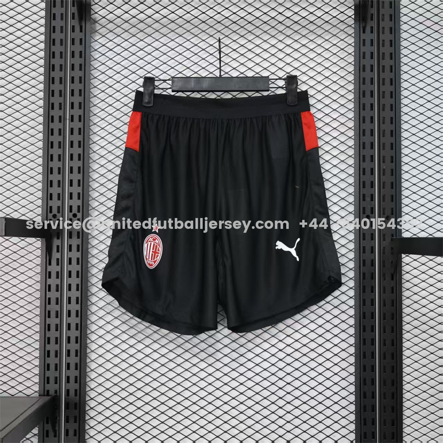 unitedfutballjersey-AC Milan 25-26 Home Black Shorts - Player Version